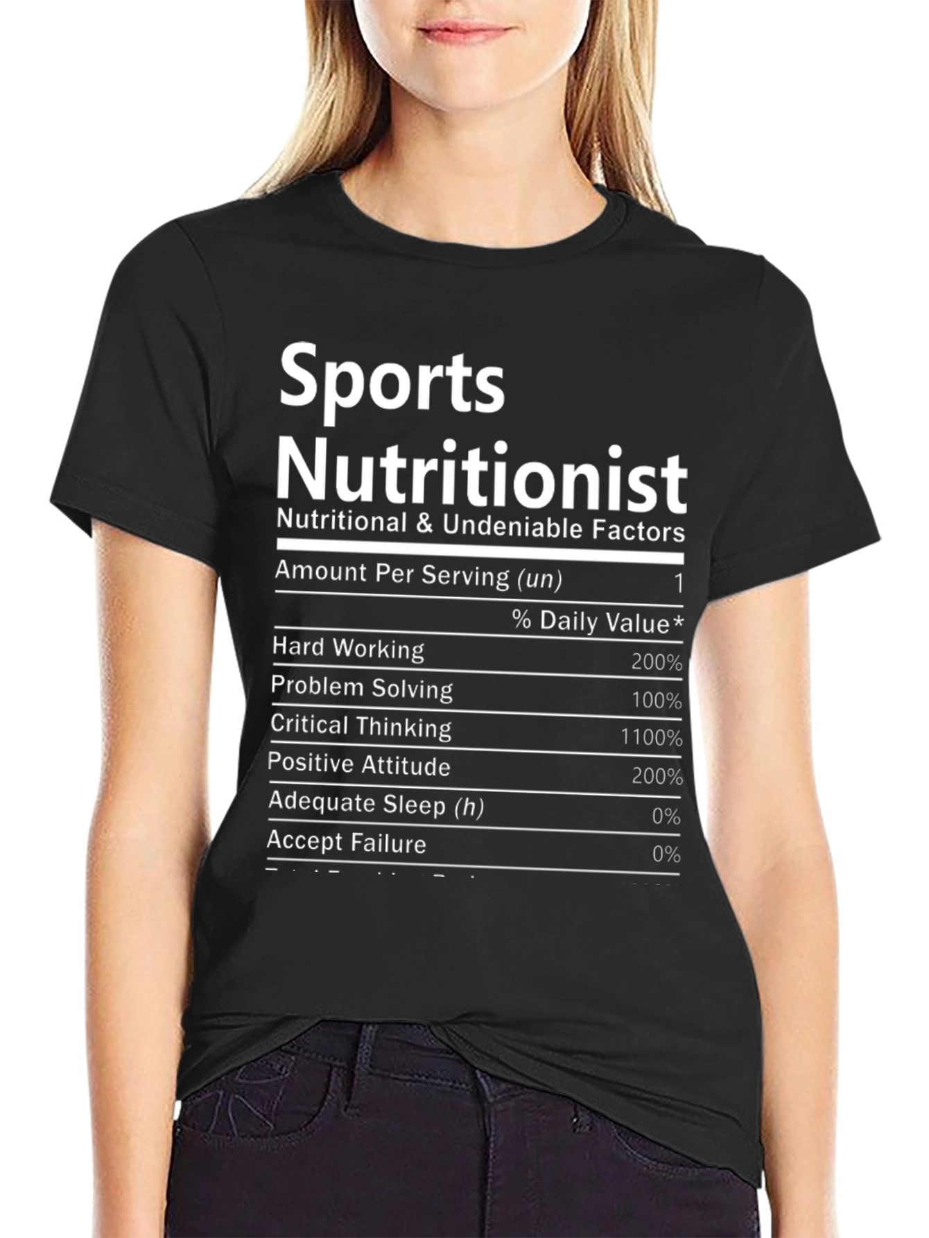 Sports Nutritionist T-Shirt - Funny Nutrition Facts Tee