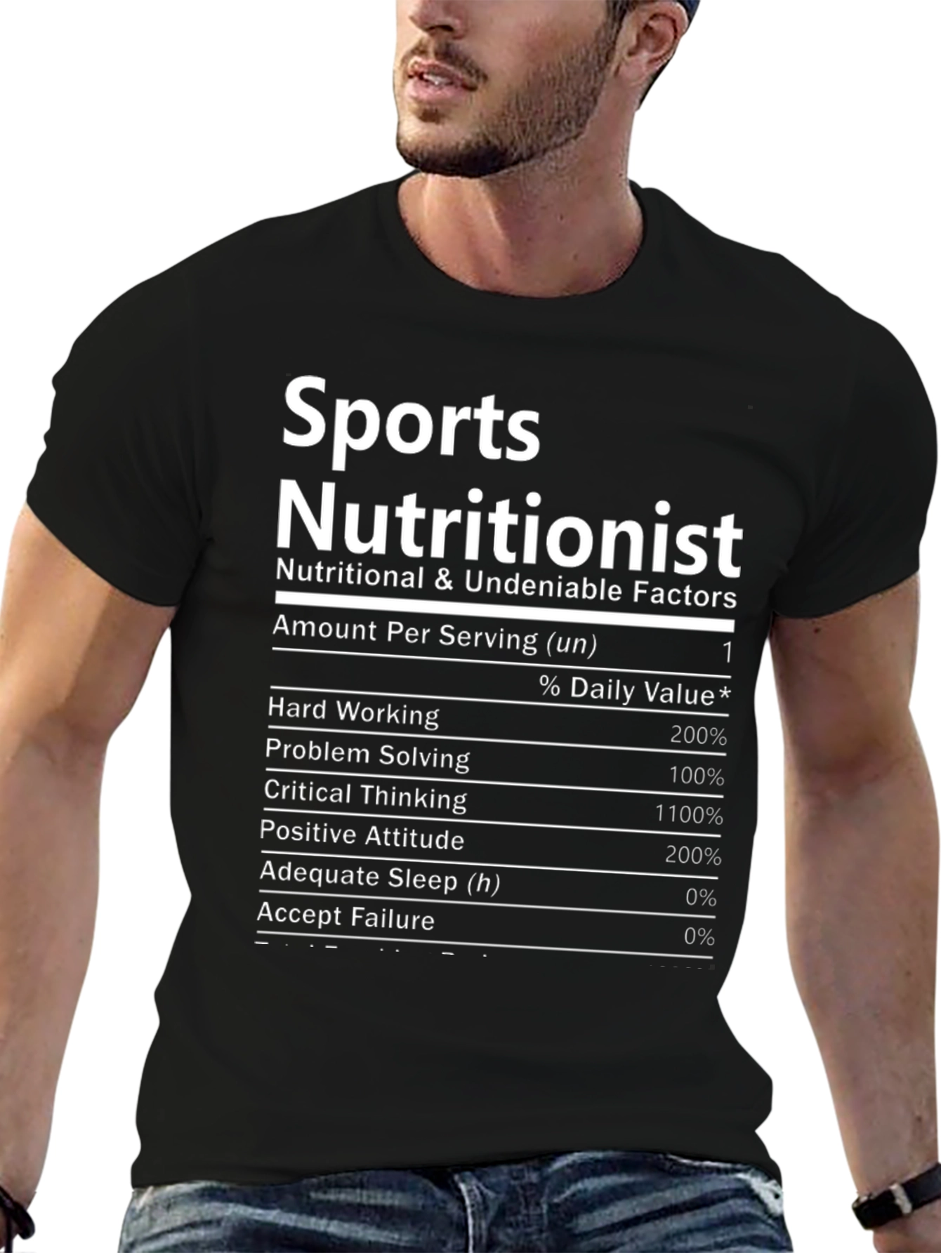 Sports Nutritionist T-Shirt - Funny Nutrition Facts Tee
