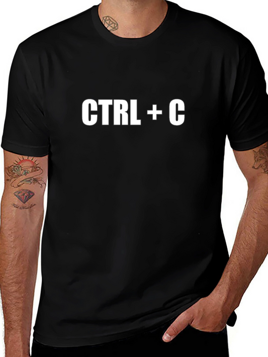 Ctrl+C Copy Command Black T-Shirt