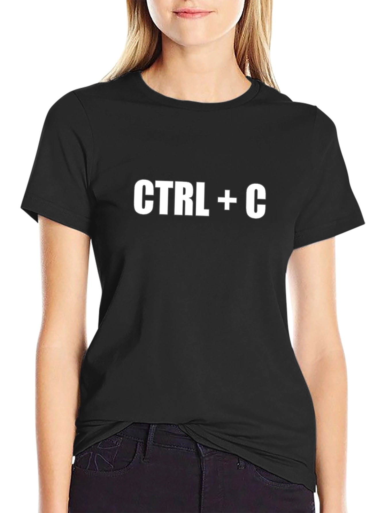 Ctrl+C Copy Command Black T-Shirt