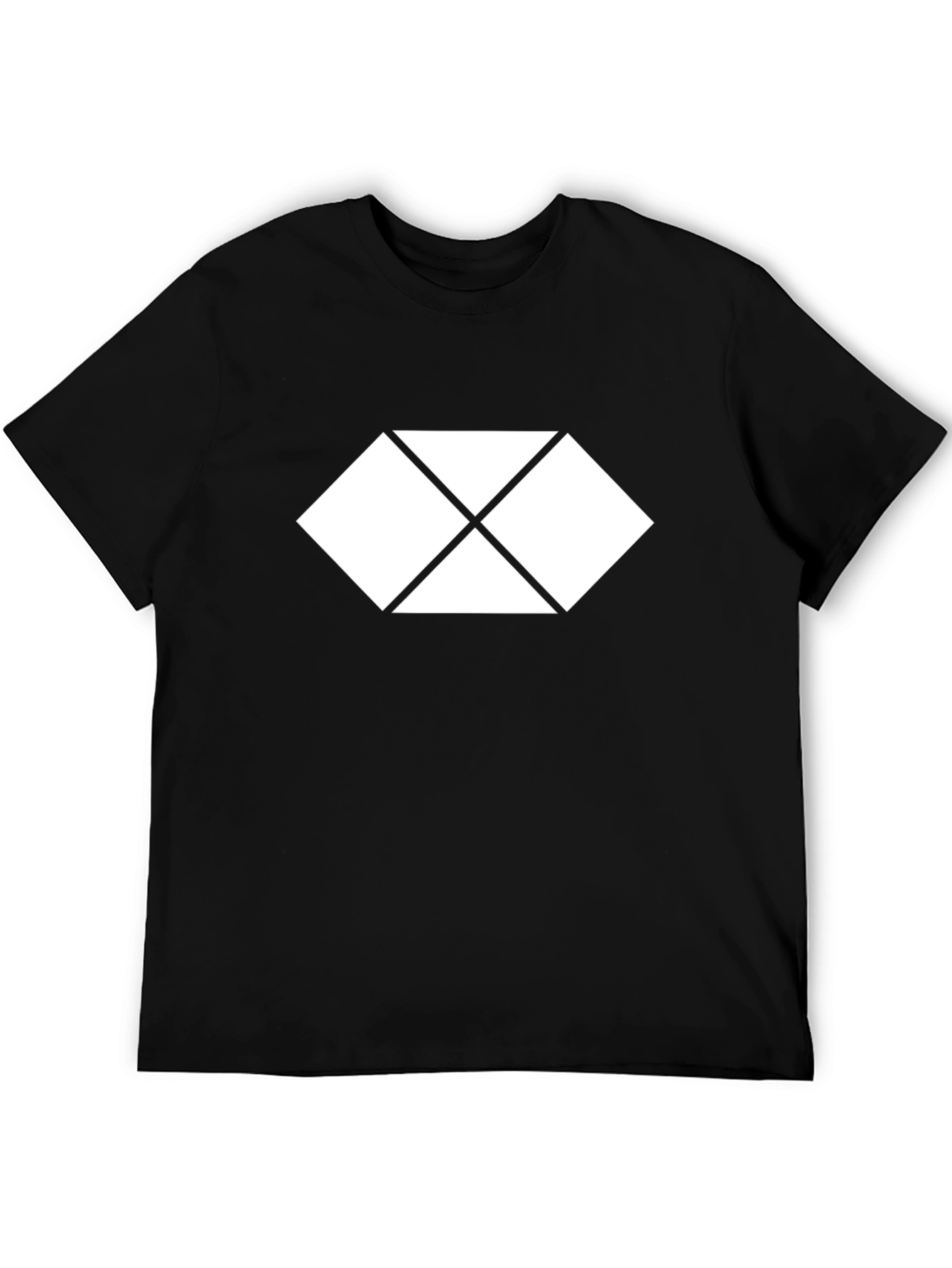Geometric Diamond Graphic Tee - Modern Style