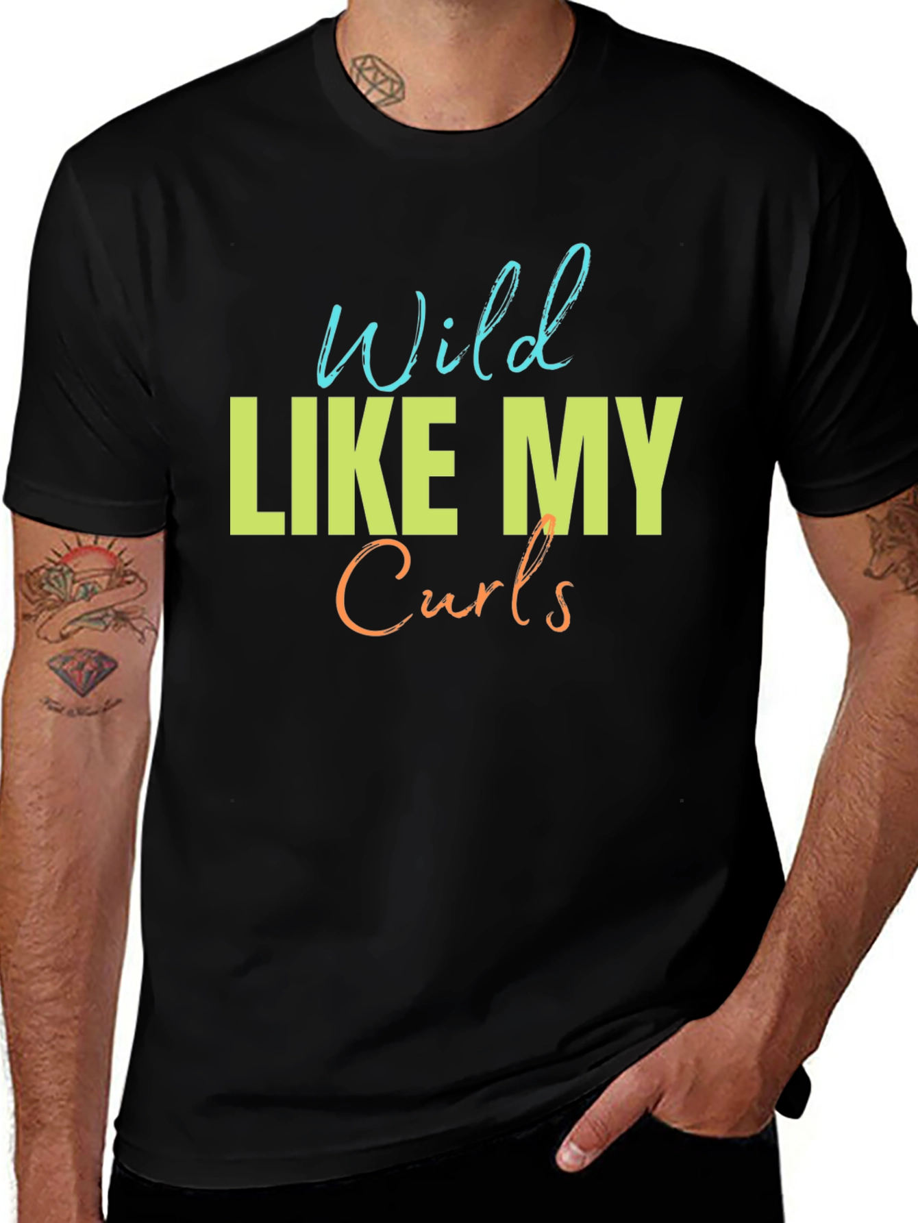 Wild Like My Curls T-Shirt - Fun Graphic Tee