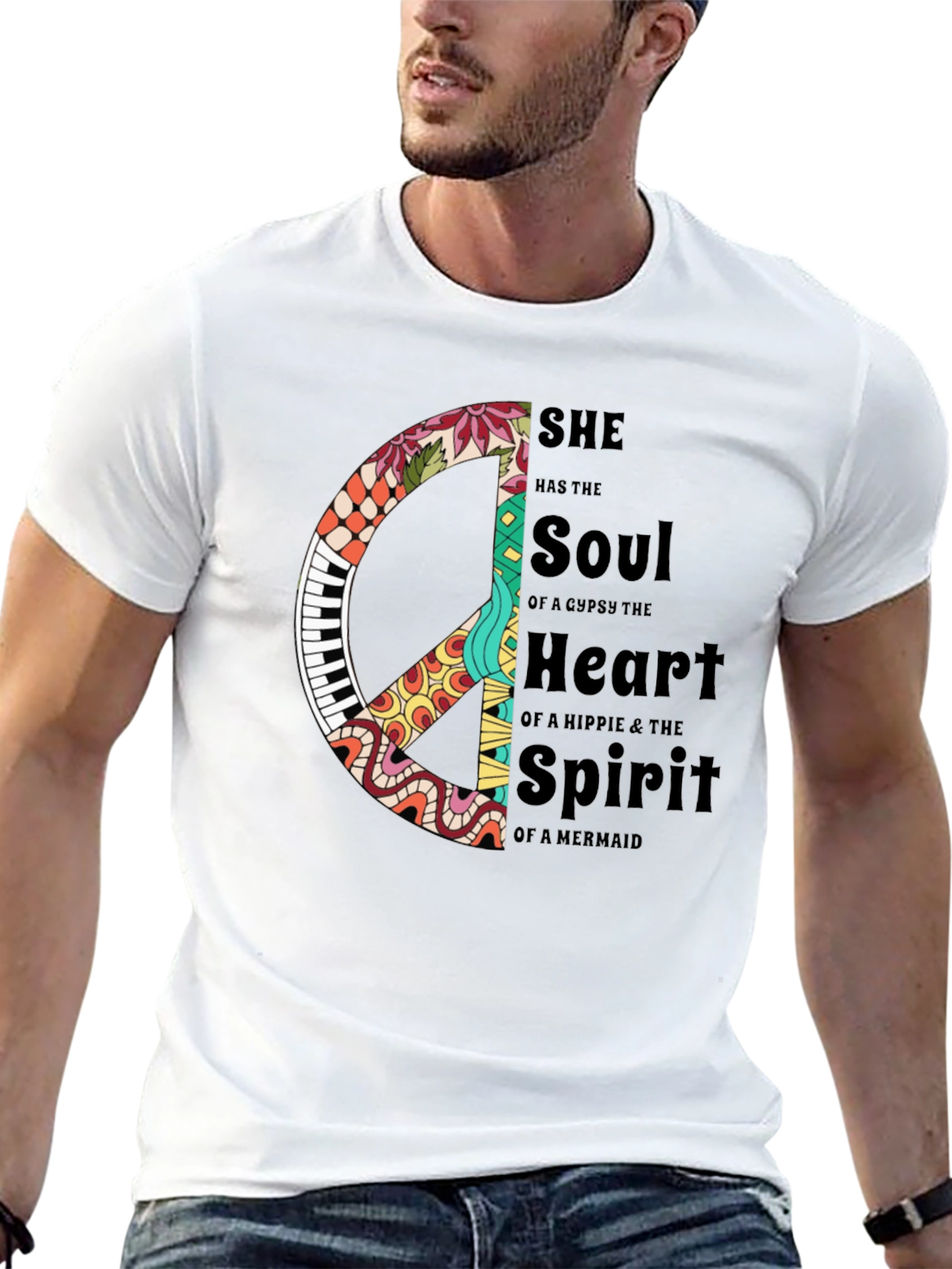 Hippie Soul Mermaid Spirit Graphic T-Shirt