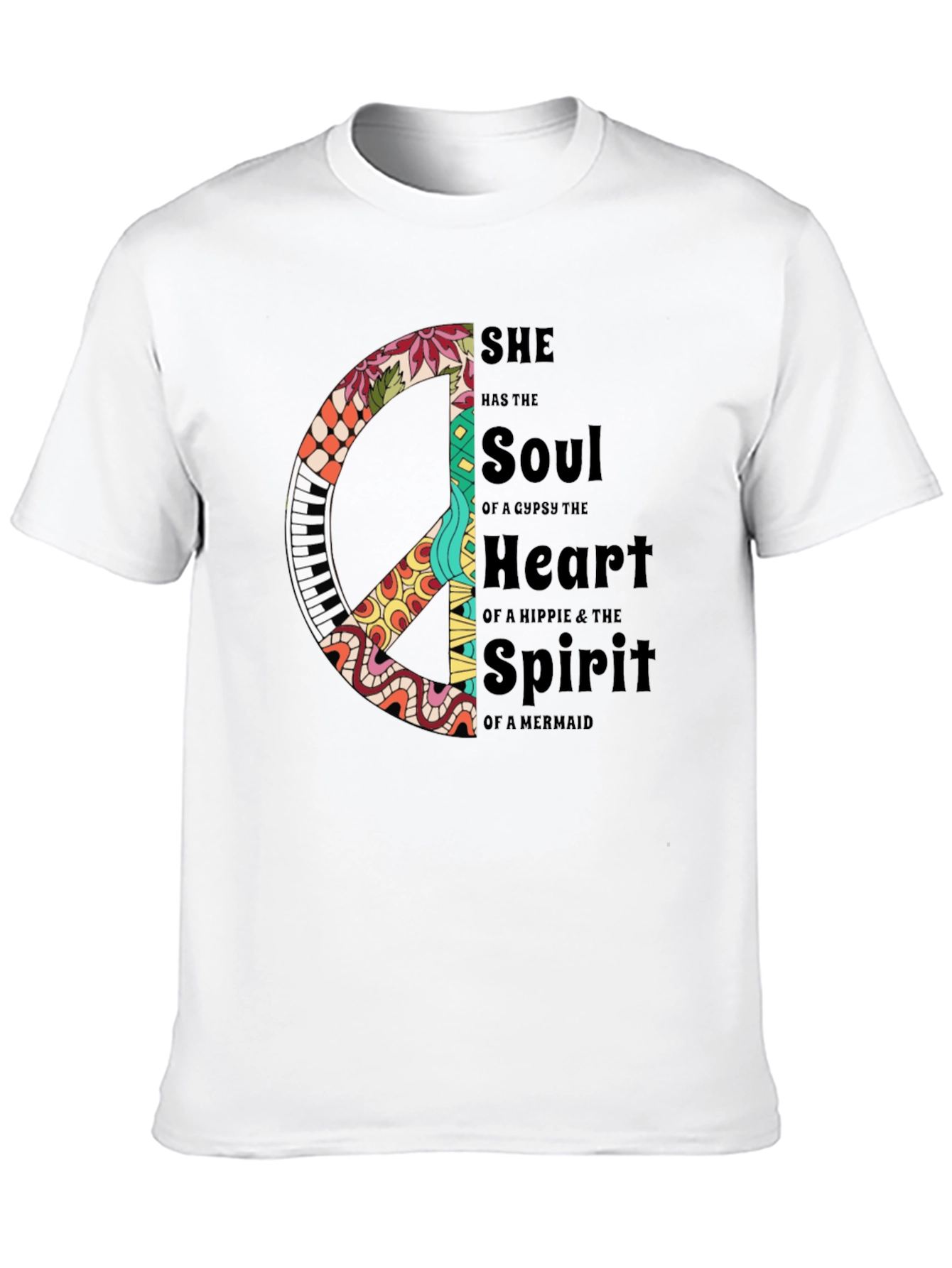 Hippie Soul Mermaid Spirit Graphic T-Shirt