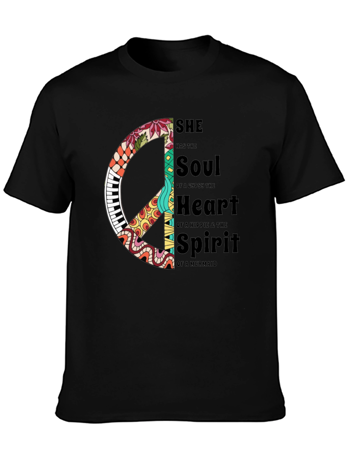 Hippie Soul Mermaid Spirit Graphic T-Shirt