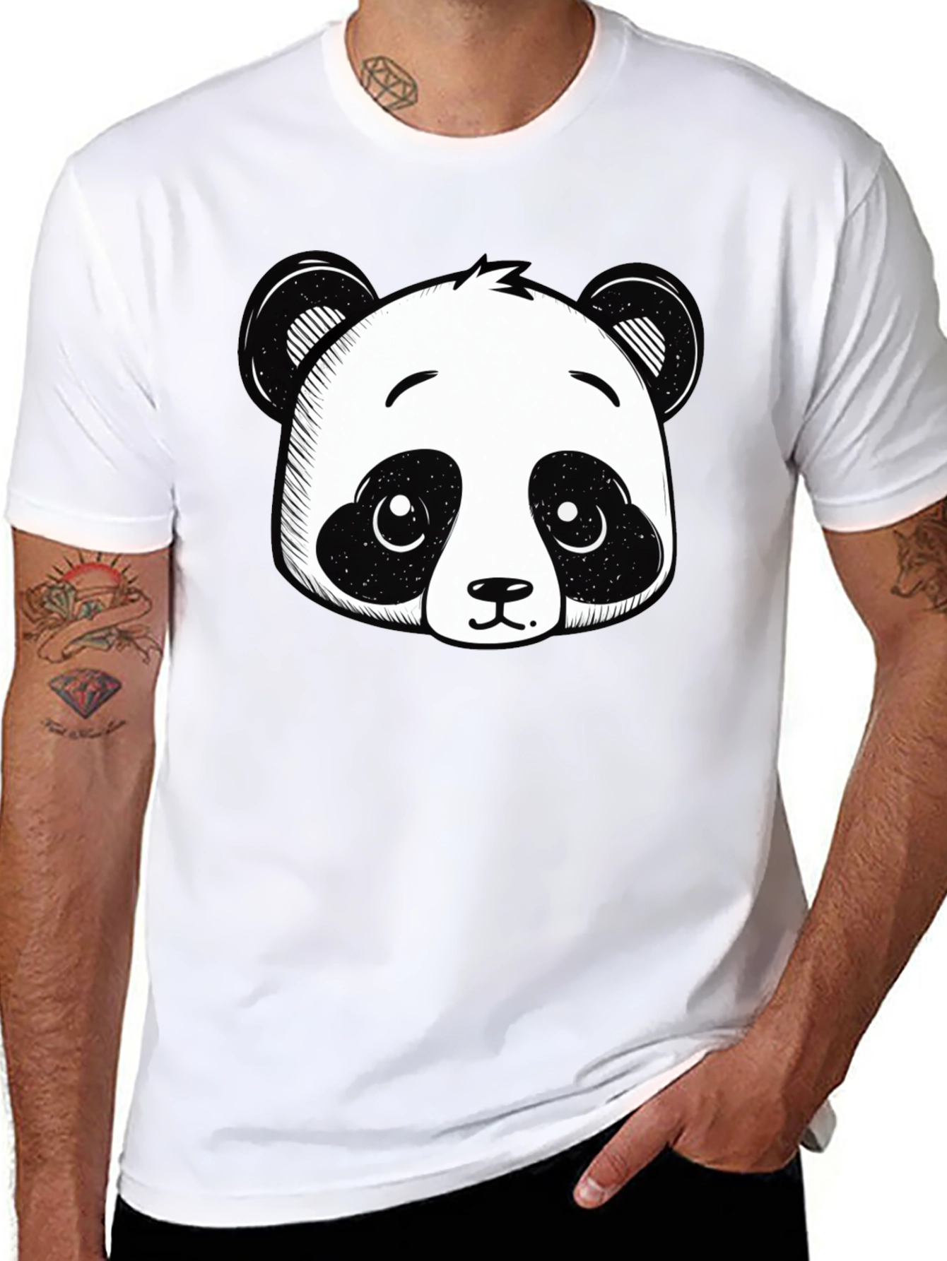 Panda Graphic Black T-Shirt