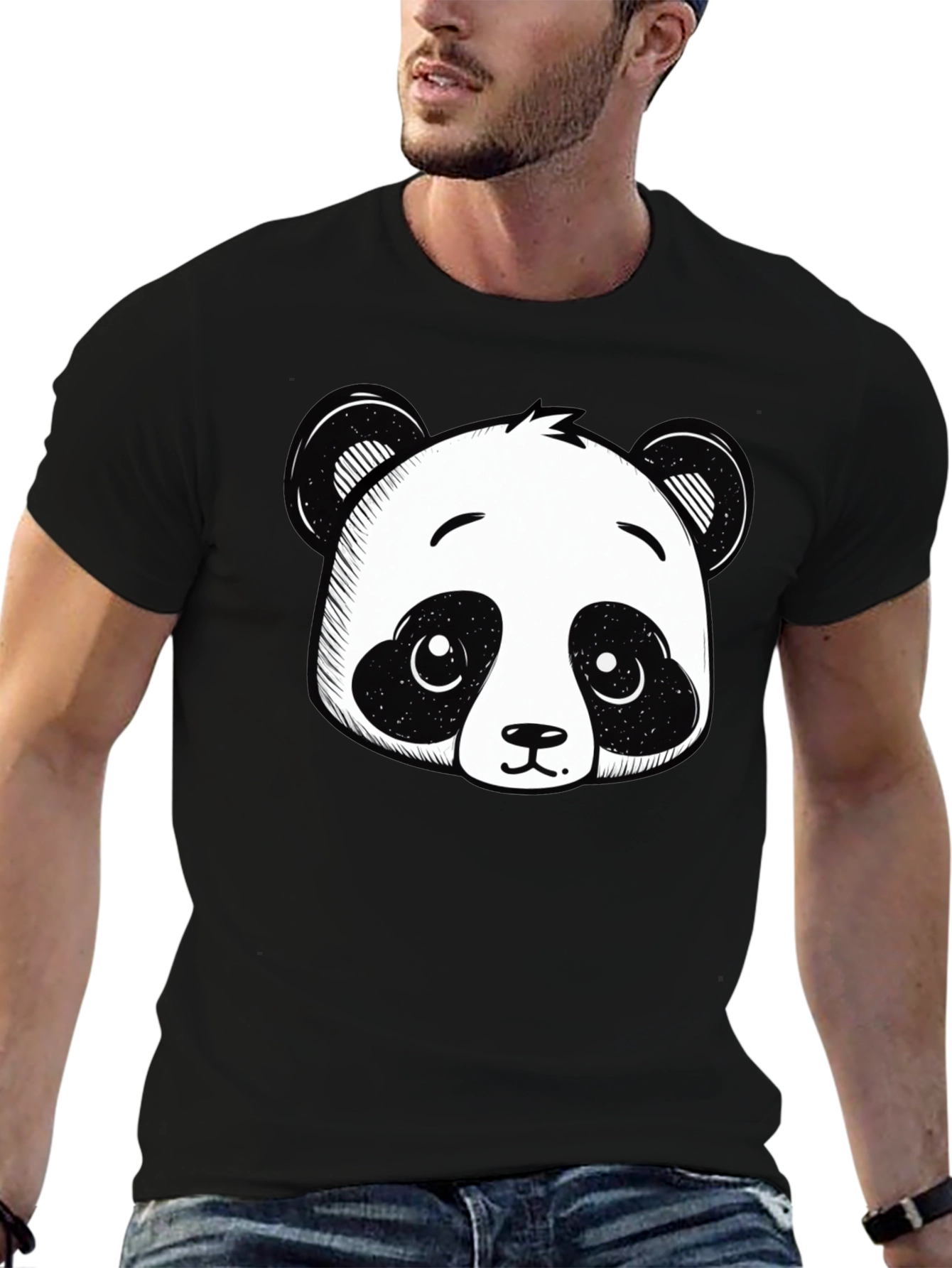 Panda Graphic Black T-Shirt