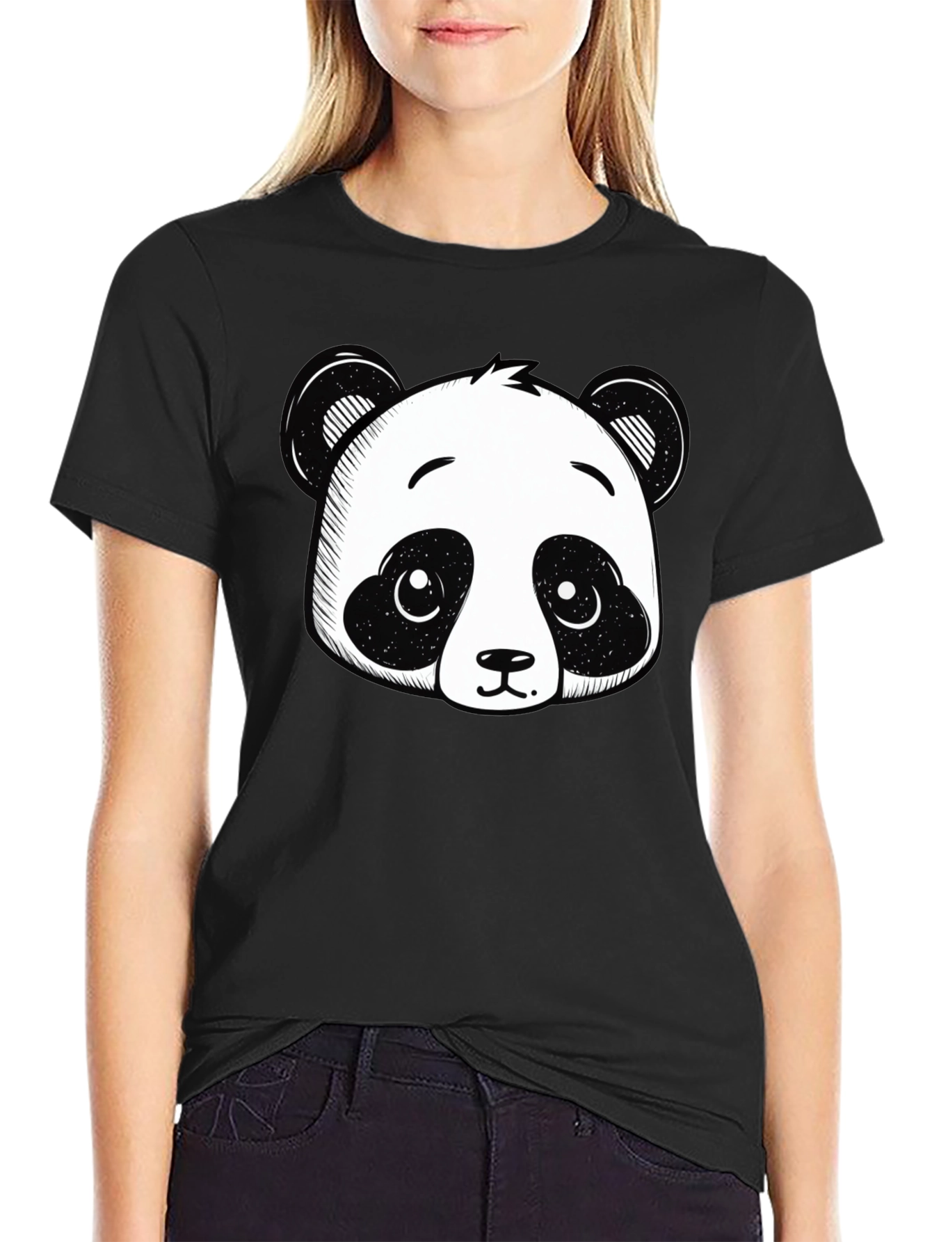 Panda Graphic Black T-Shirt