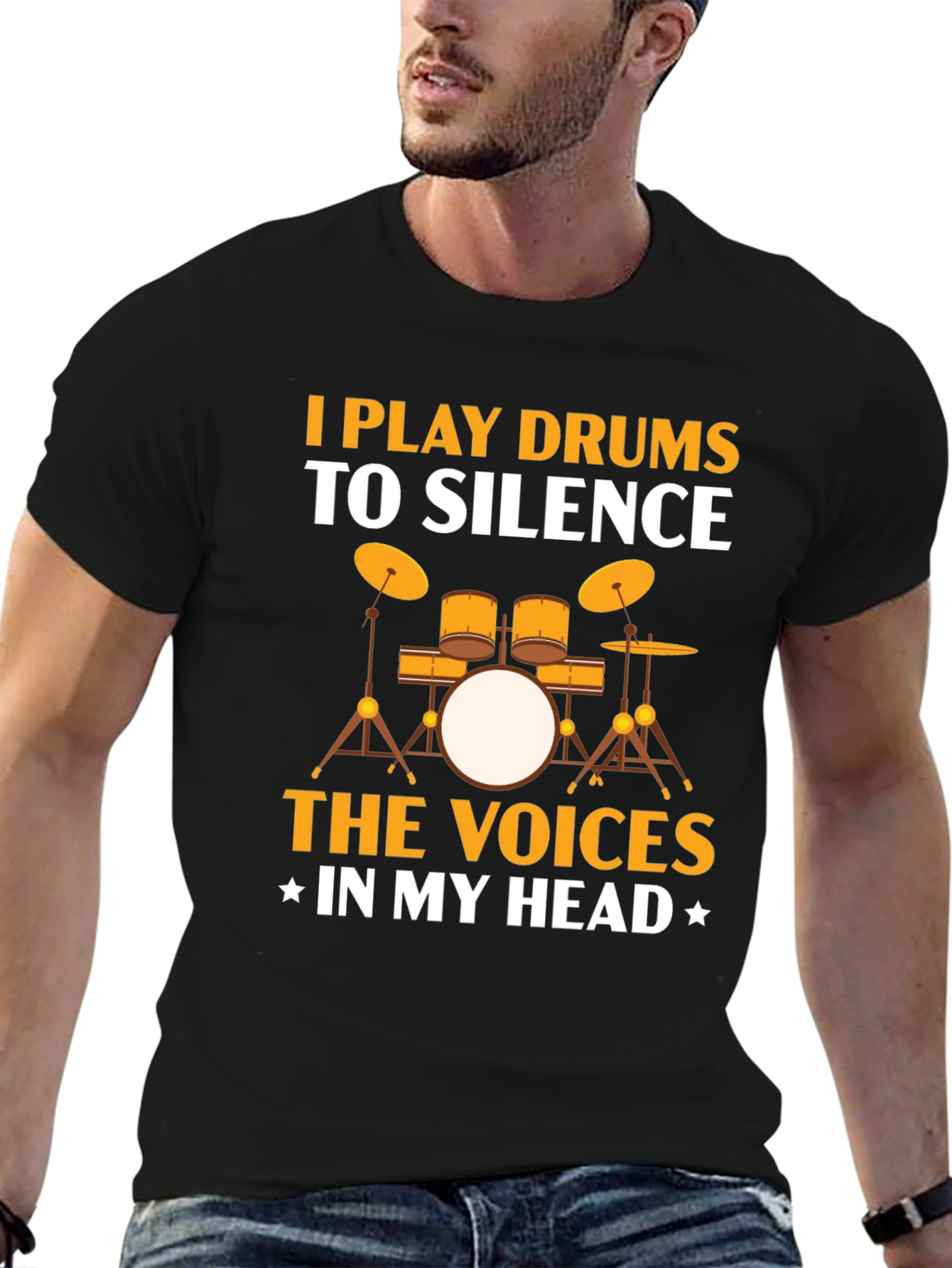 Drummer T-Shirt: Silence the Voices