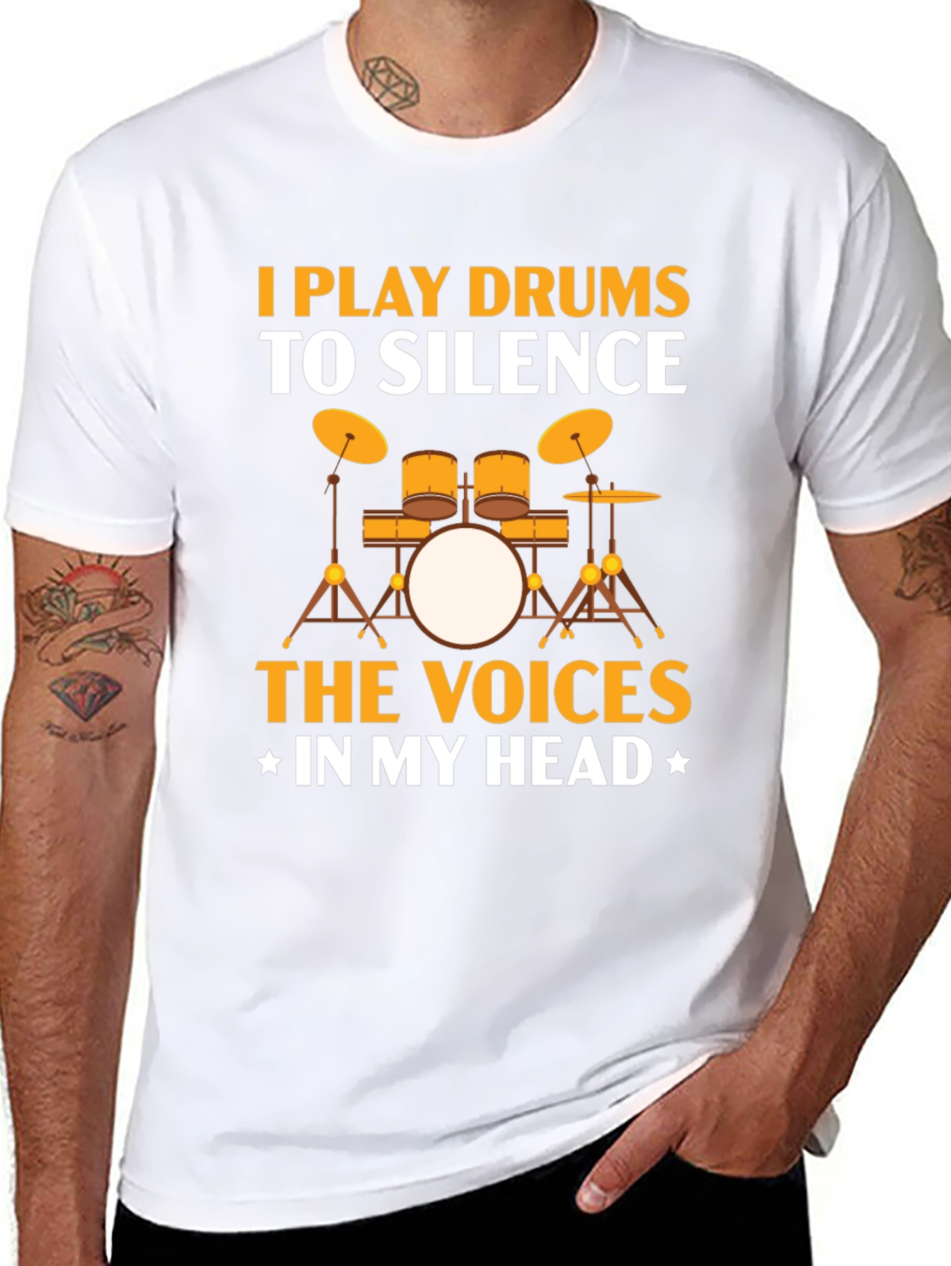 Drummer T-Shirt: Silence the Voices