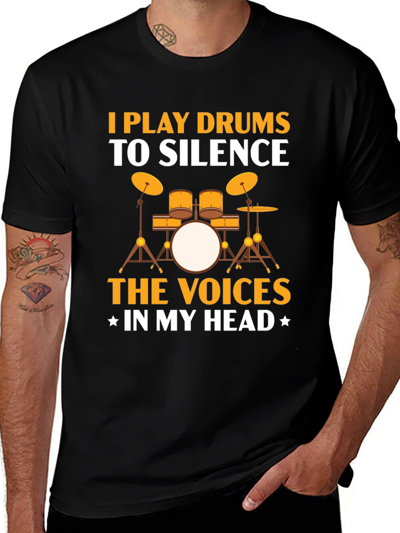 Drummer T-Shirt: Silence the Voices