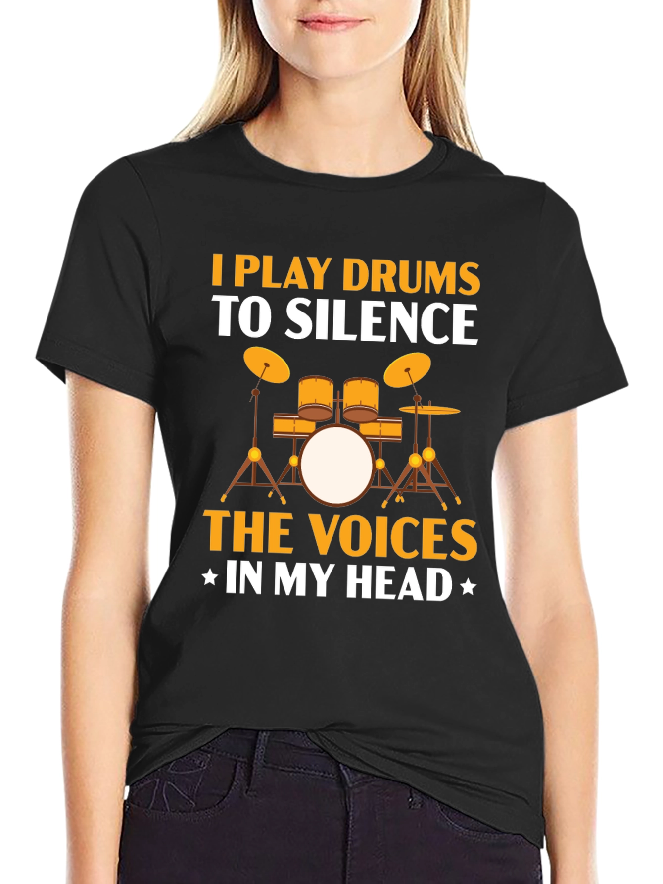 Drummer T-Shirt: Silence the Voices