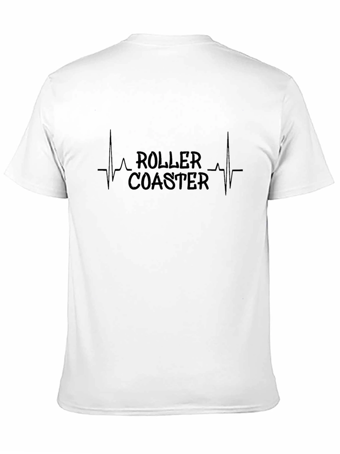 Roller Coaster Heartbeat Graphic Tee - Black