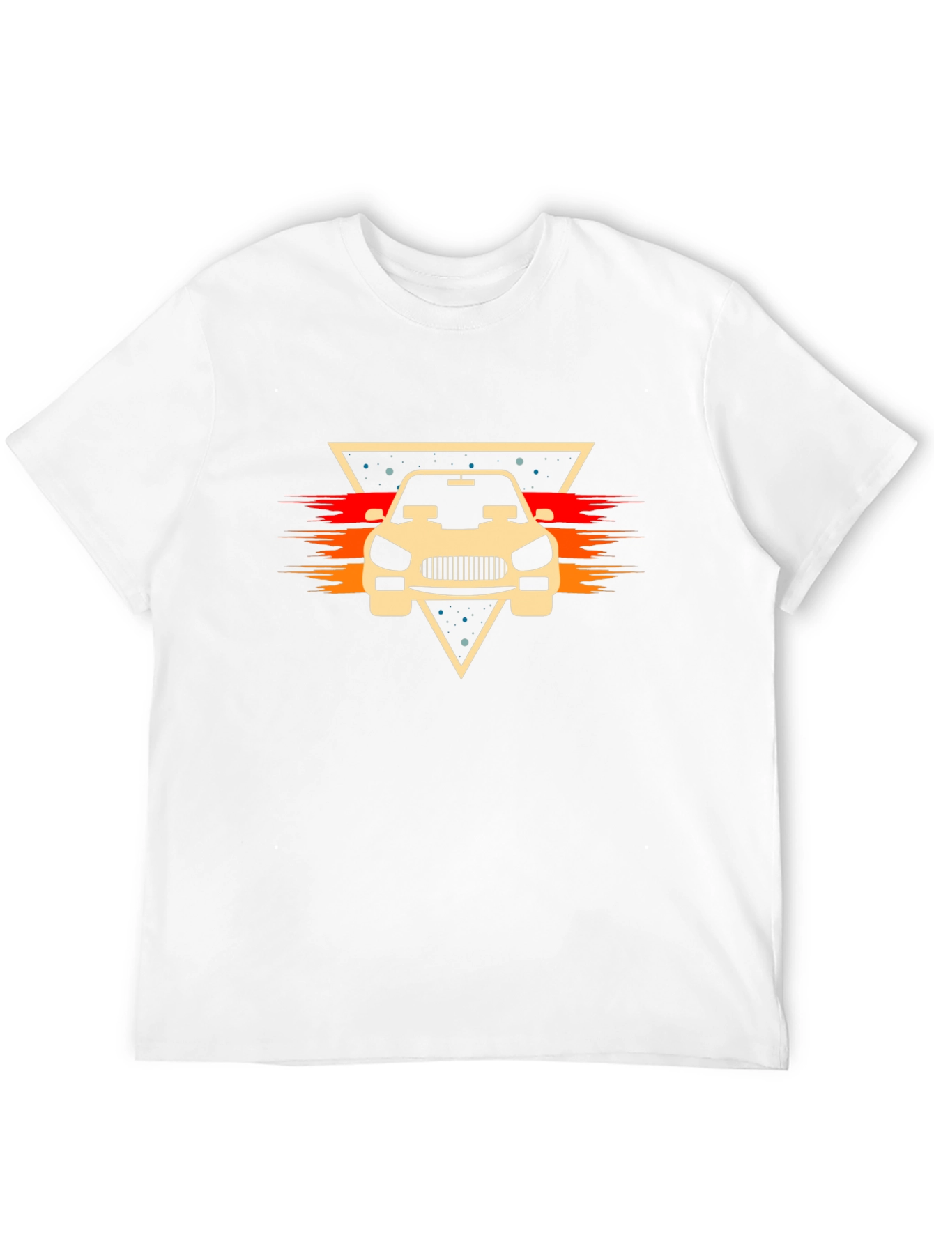 Retro Car Graphic Tee - Stylish Black Cotton T-Shirt