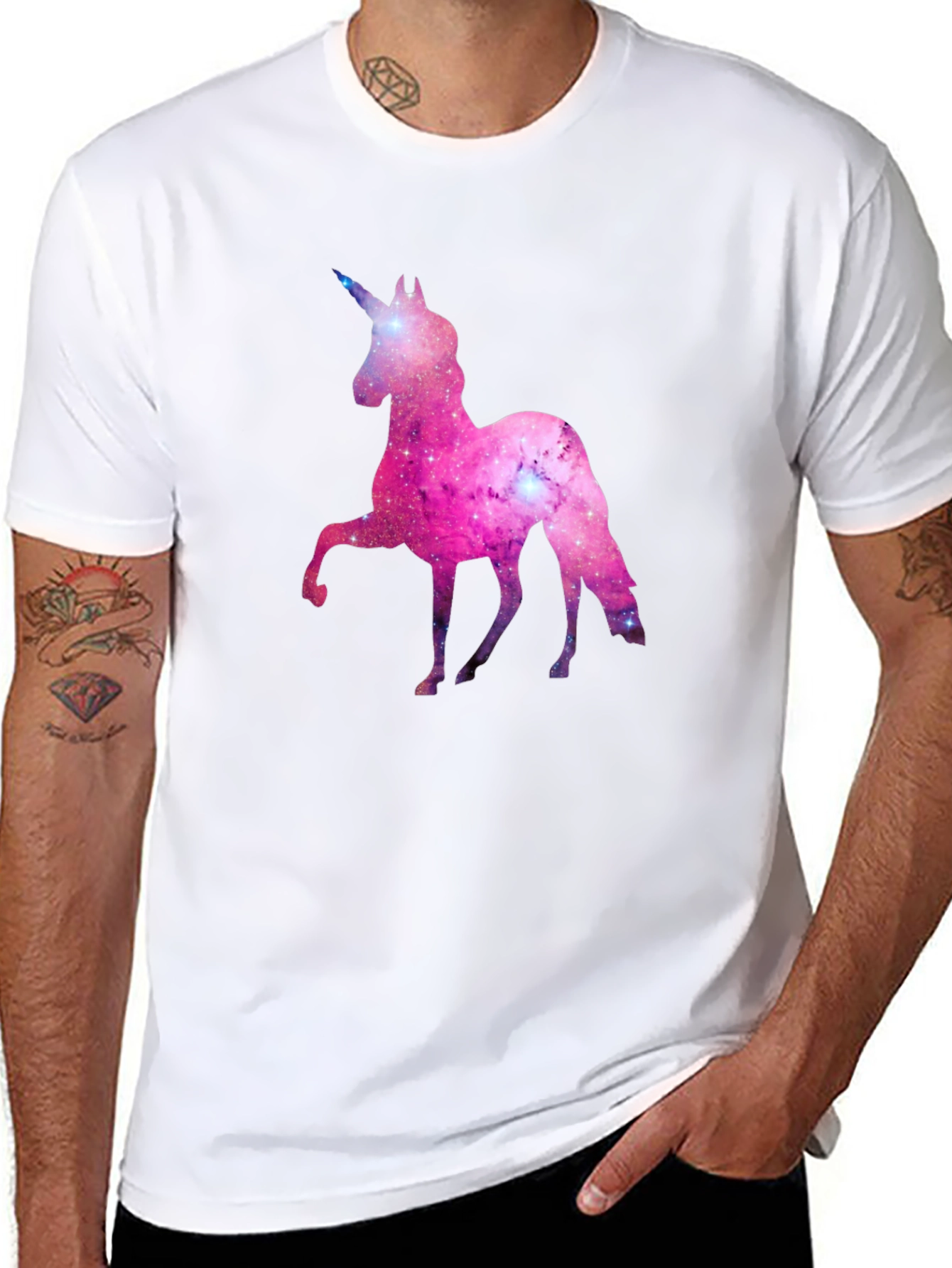 Galaxy Unicorn Black T-Shirt
