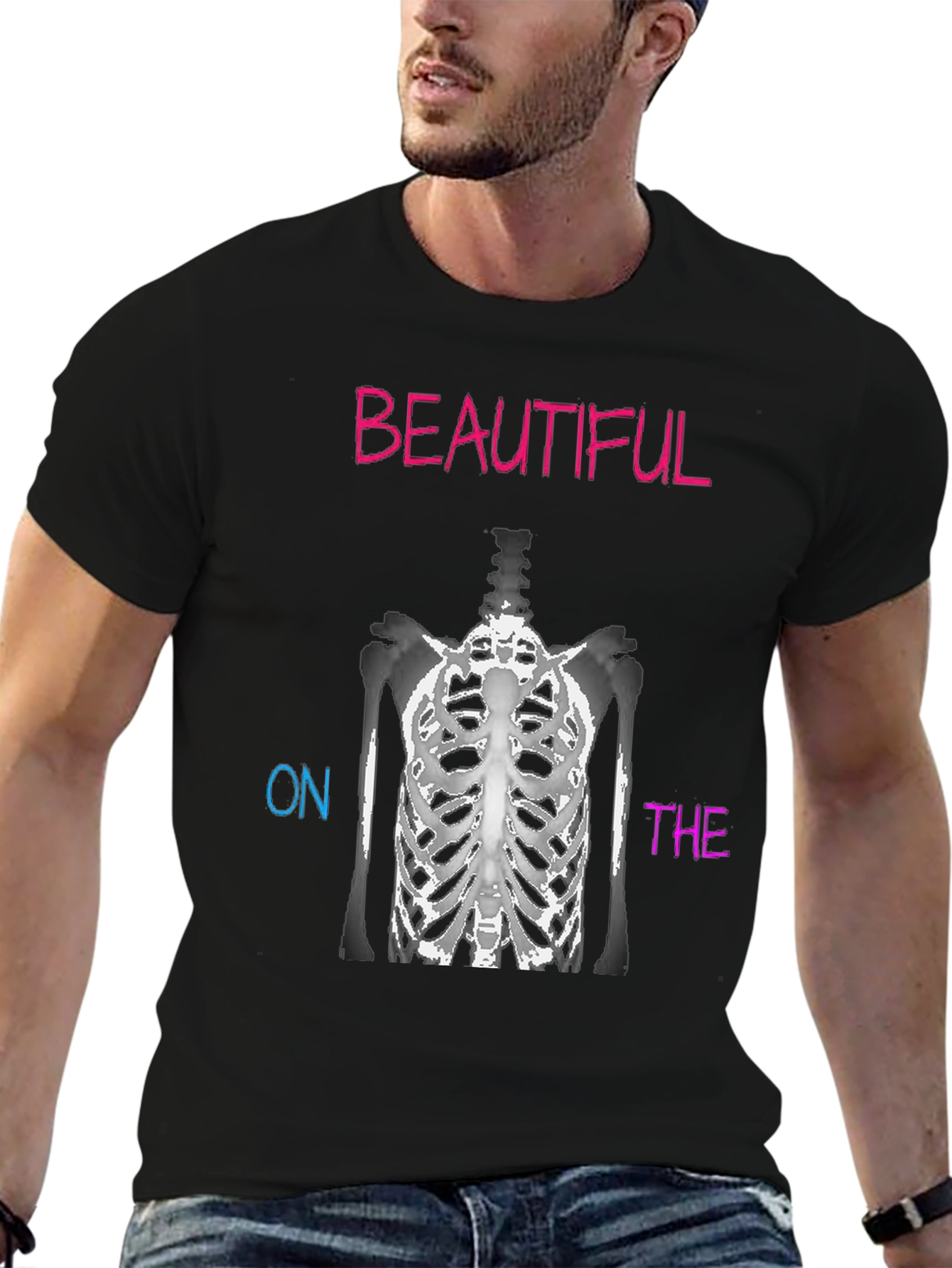 Beautiful On The Inside Skeleton Ribcage T-Shirt