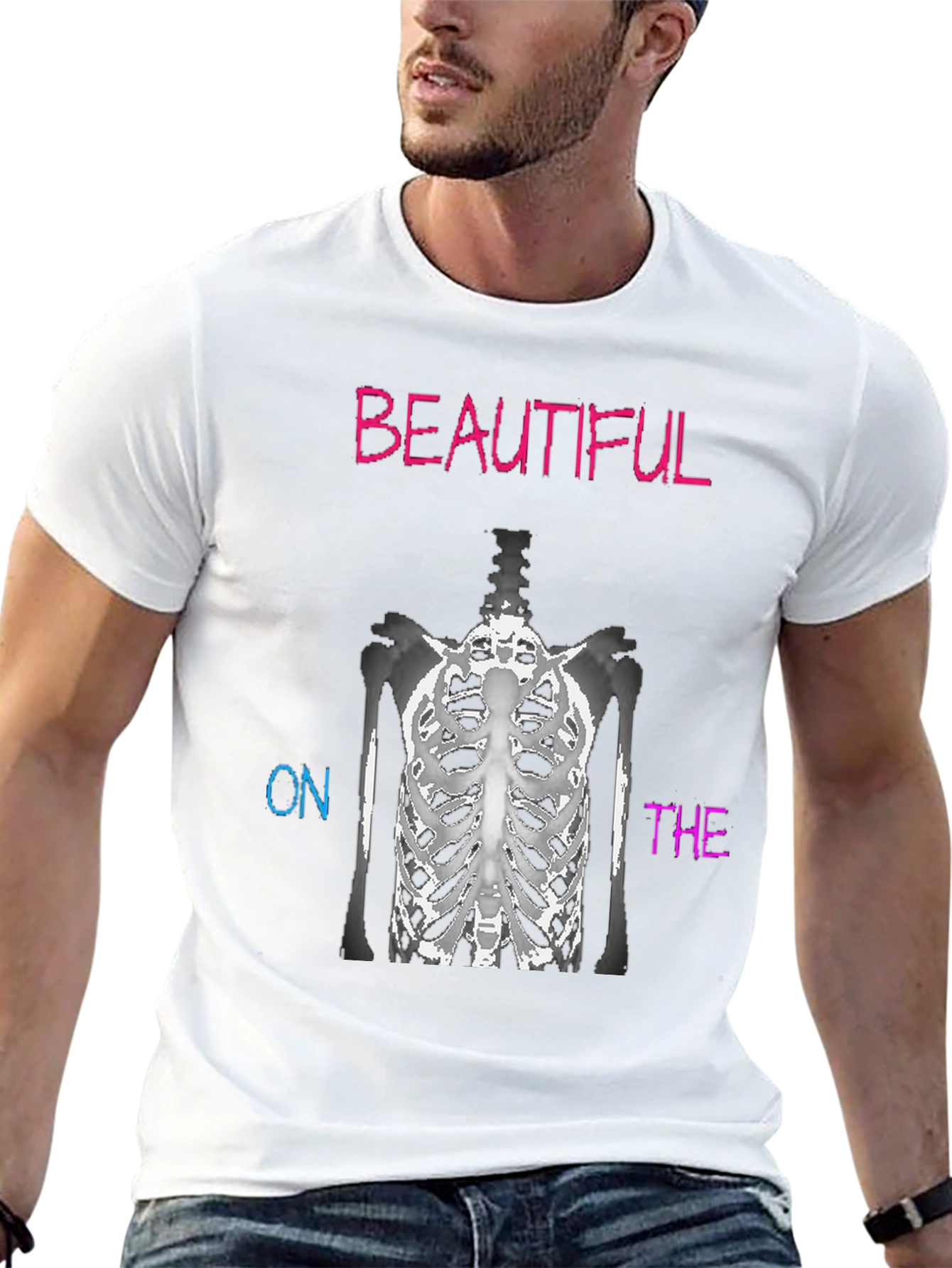 Beautiful On The Inside Skeleton Ribcage T-Shirt