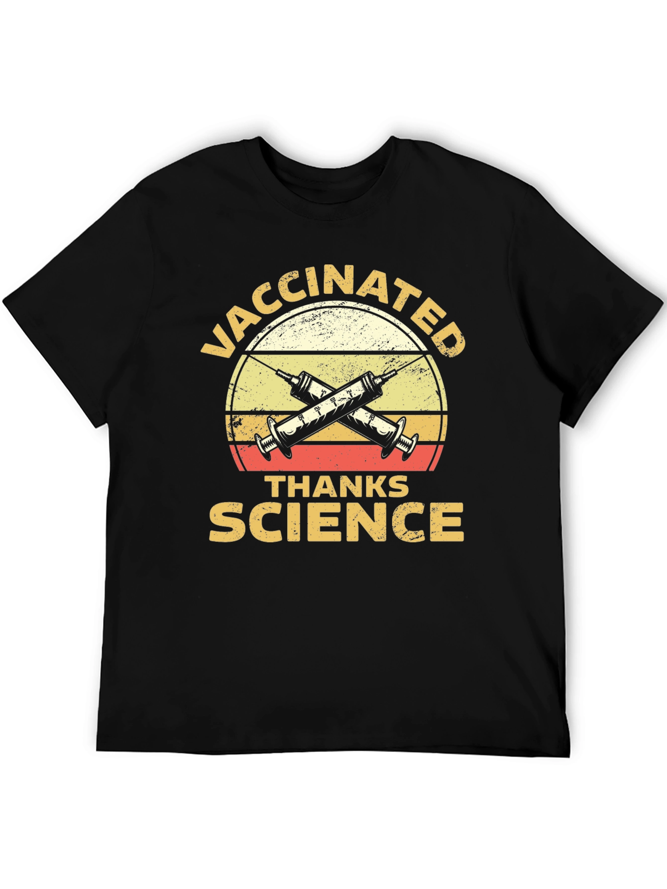 Vaccinated Thanks Science Graphic T-Shirt