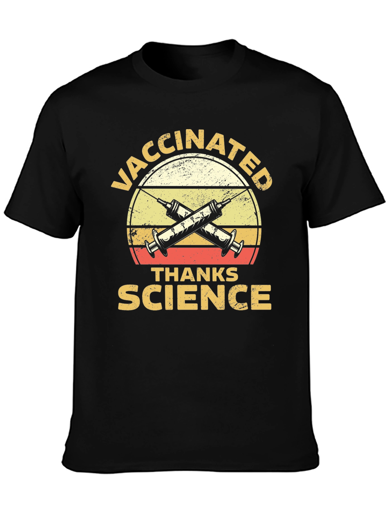Vaccinated Thanks Science Graphic T-Shirt