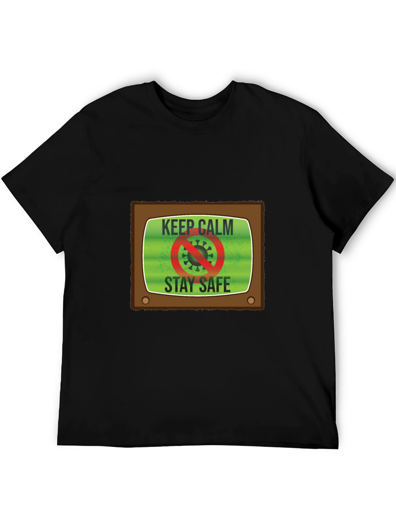 Keep Calm Stay Safe TV Graphic Tee - Unisex