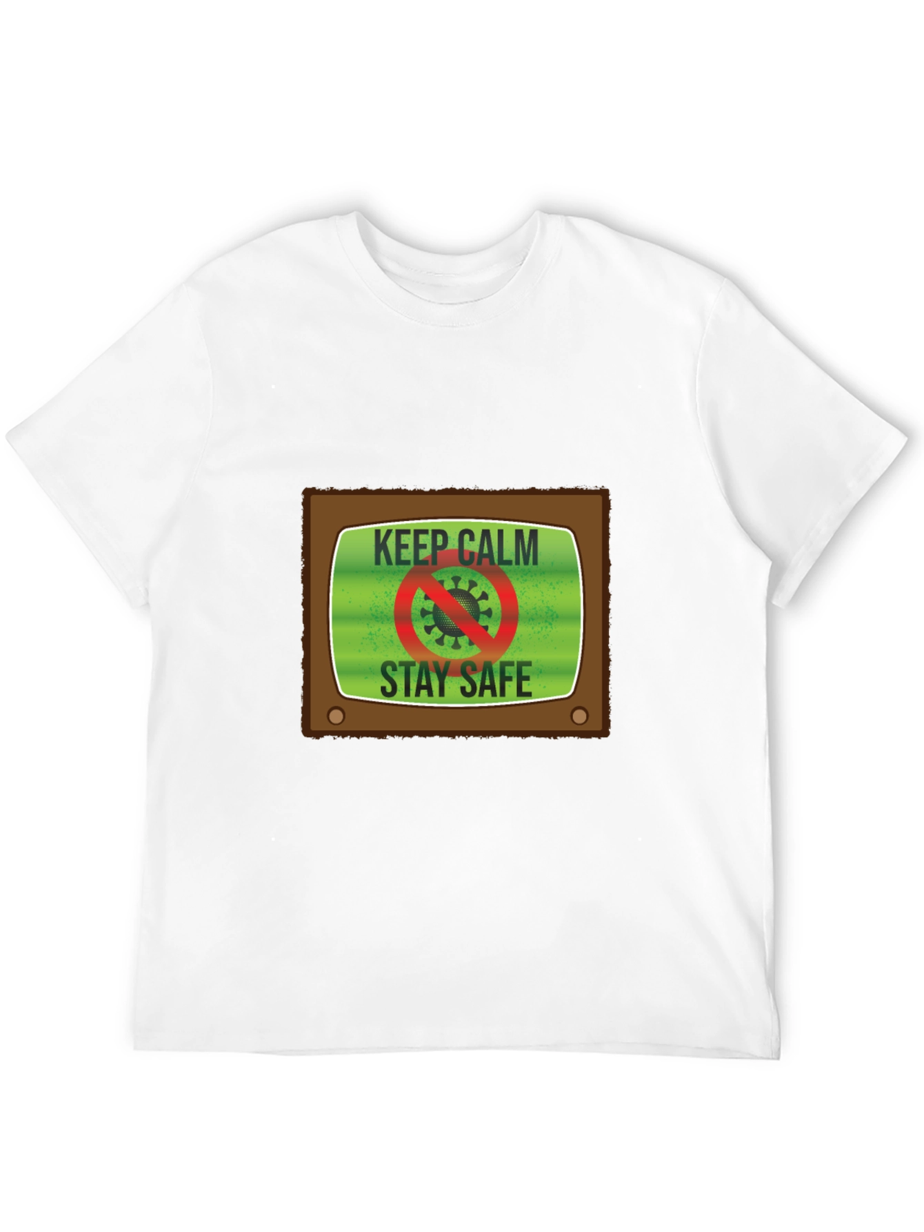 Keep Calm Stay Safe TV Graphic Tee - Unisex