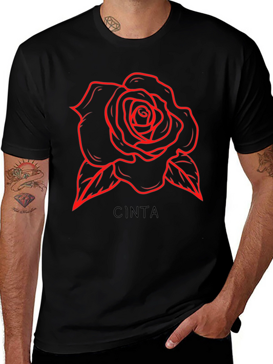 Rose CINTA Graphic T-Shirt - Black