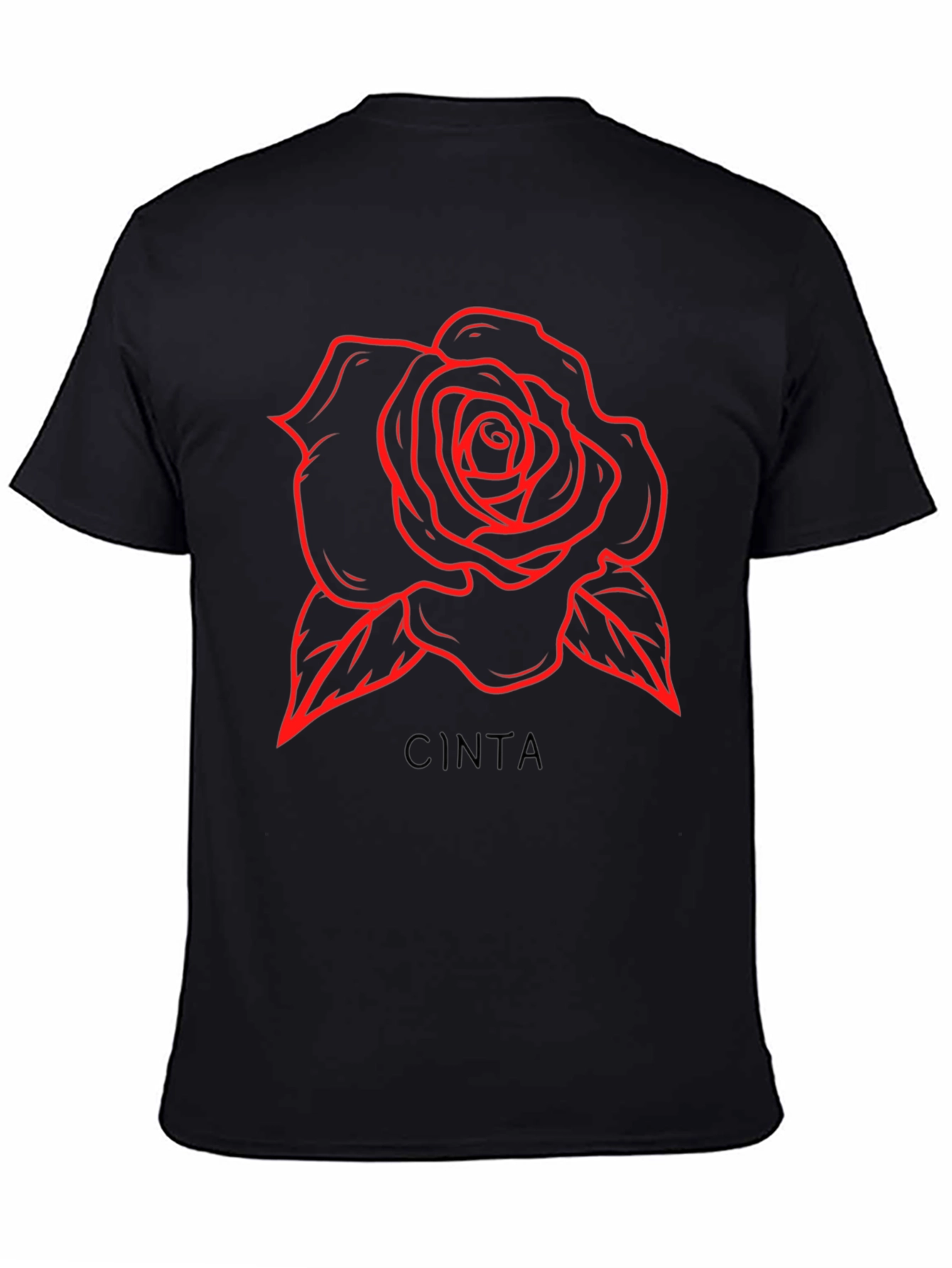 Rose CINTA Graphic T-Shirt - Black