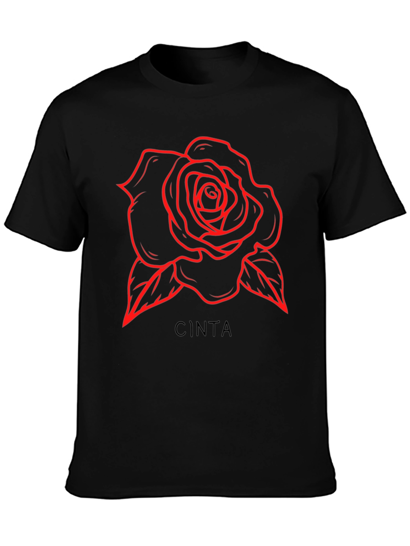Rose CINTA Graphic T-Shirt - Black
