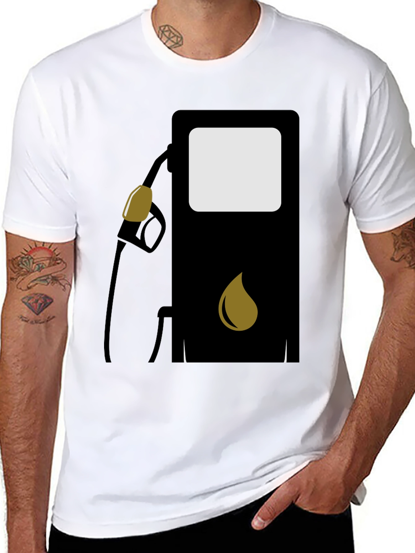Gas Pump T-Shirt - Black Graphic Tee