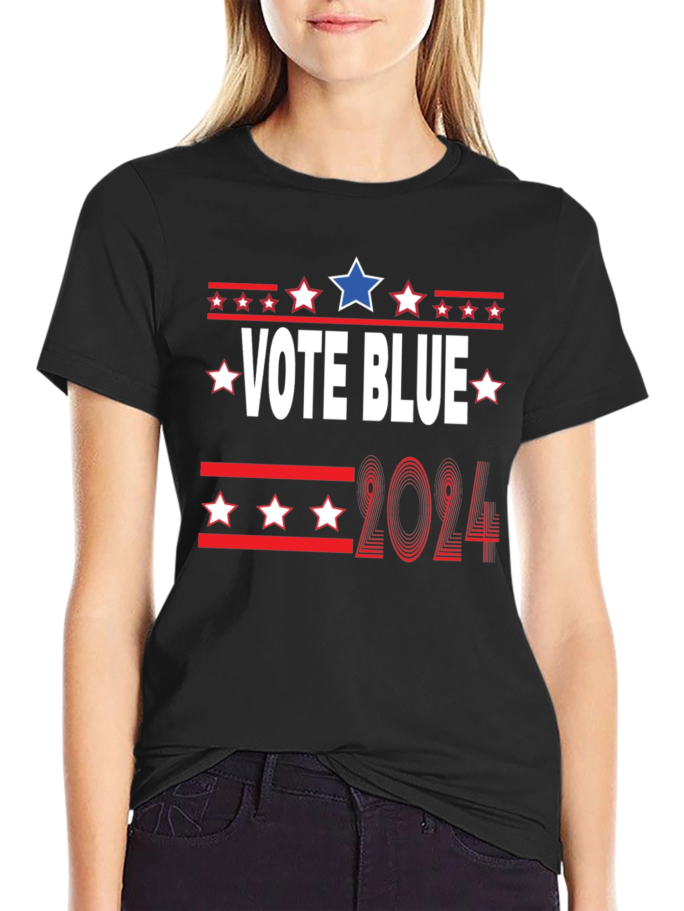 Vote Blue 2024 T-Shirt - Patriotic Election Tee
