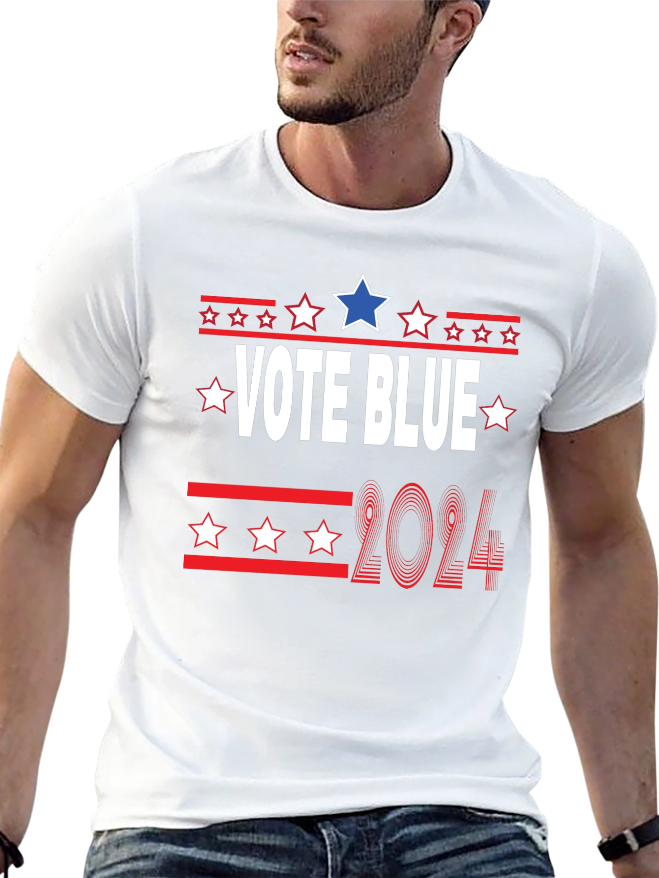 Vote Blue 2024 T-Shirt - Patriotic Election Tee