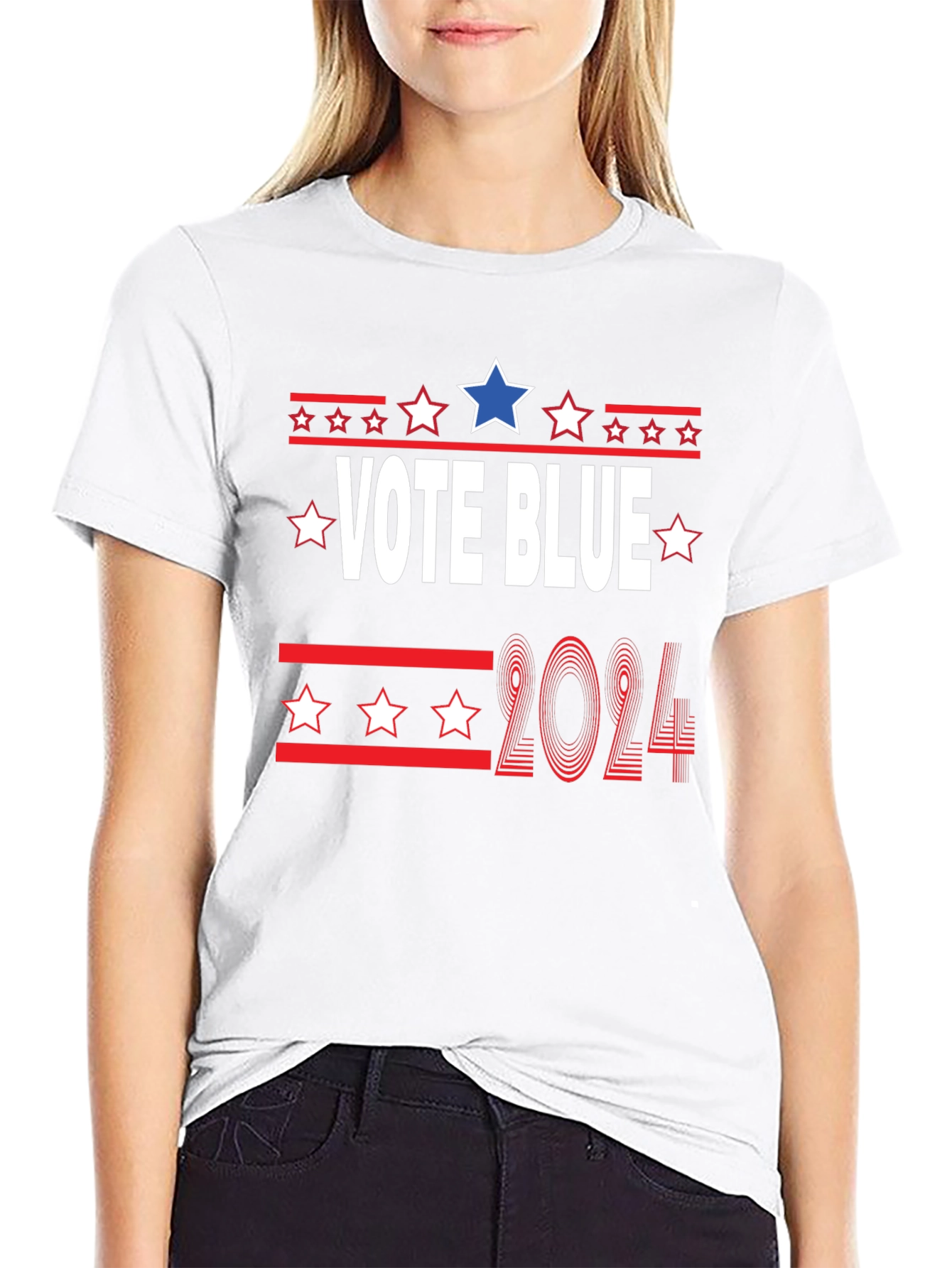 Vote Blue 2024 T-Shirt - Patriotic Election Tee