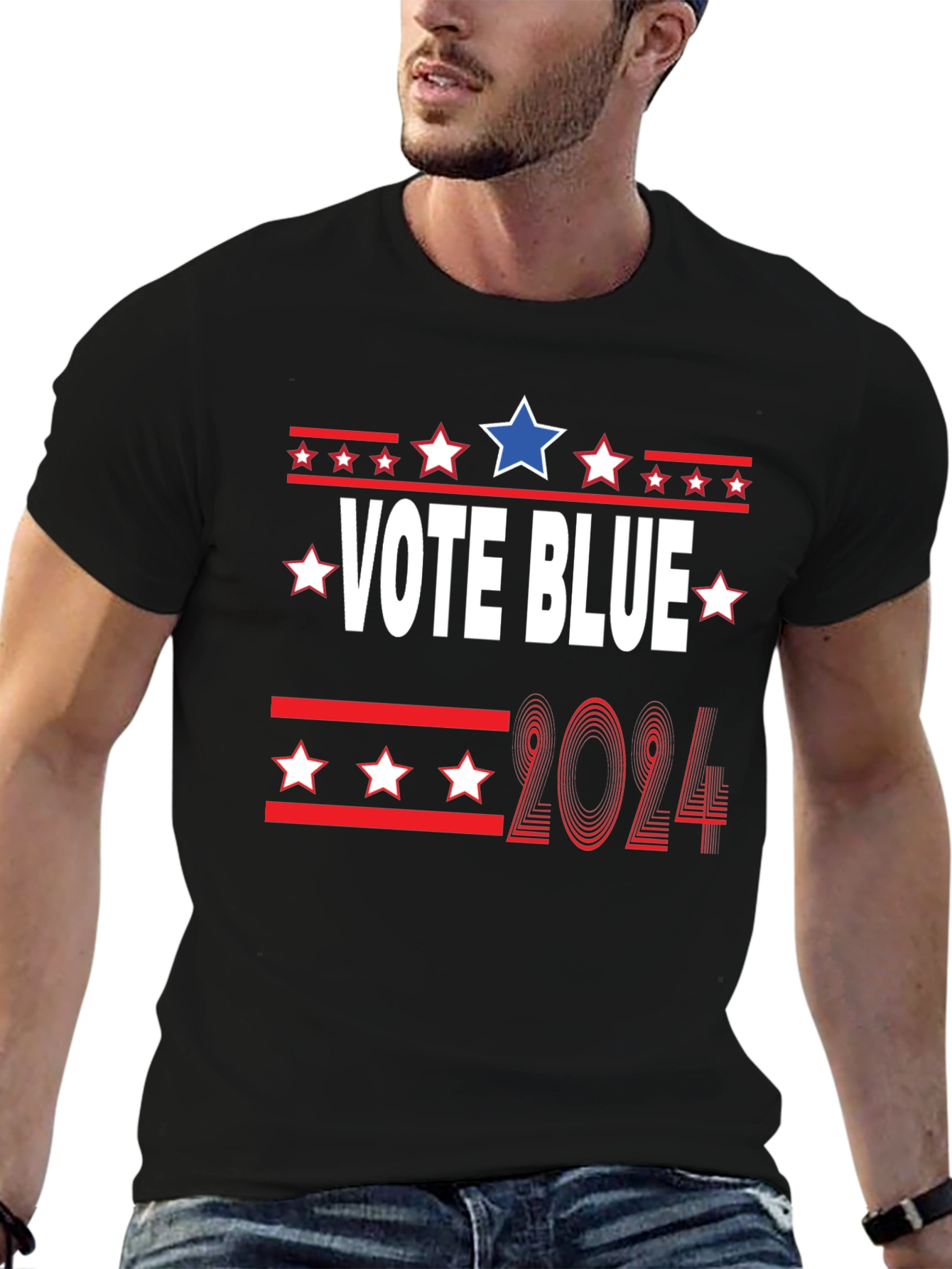 Vote Blue 2024 T-Shirt - Patriotic Election Tee