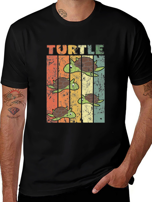 Vintage Turtle Graphic T-Shirt - Cool Retro Design