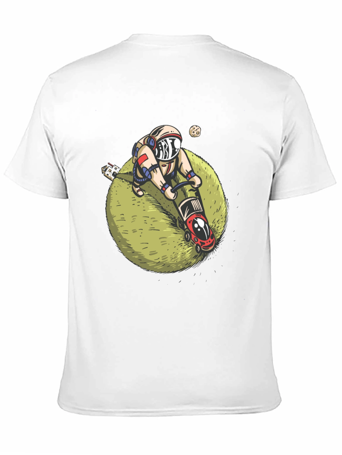 Astronaut Lawn Mowing T-Shirt - Space Humor Tee