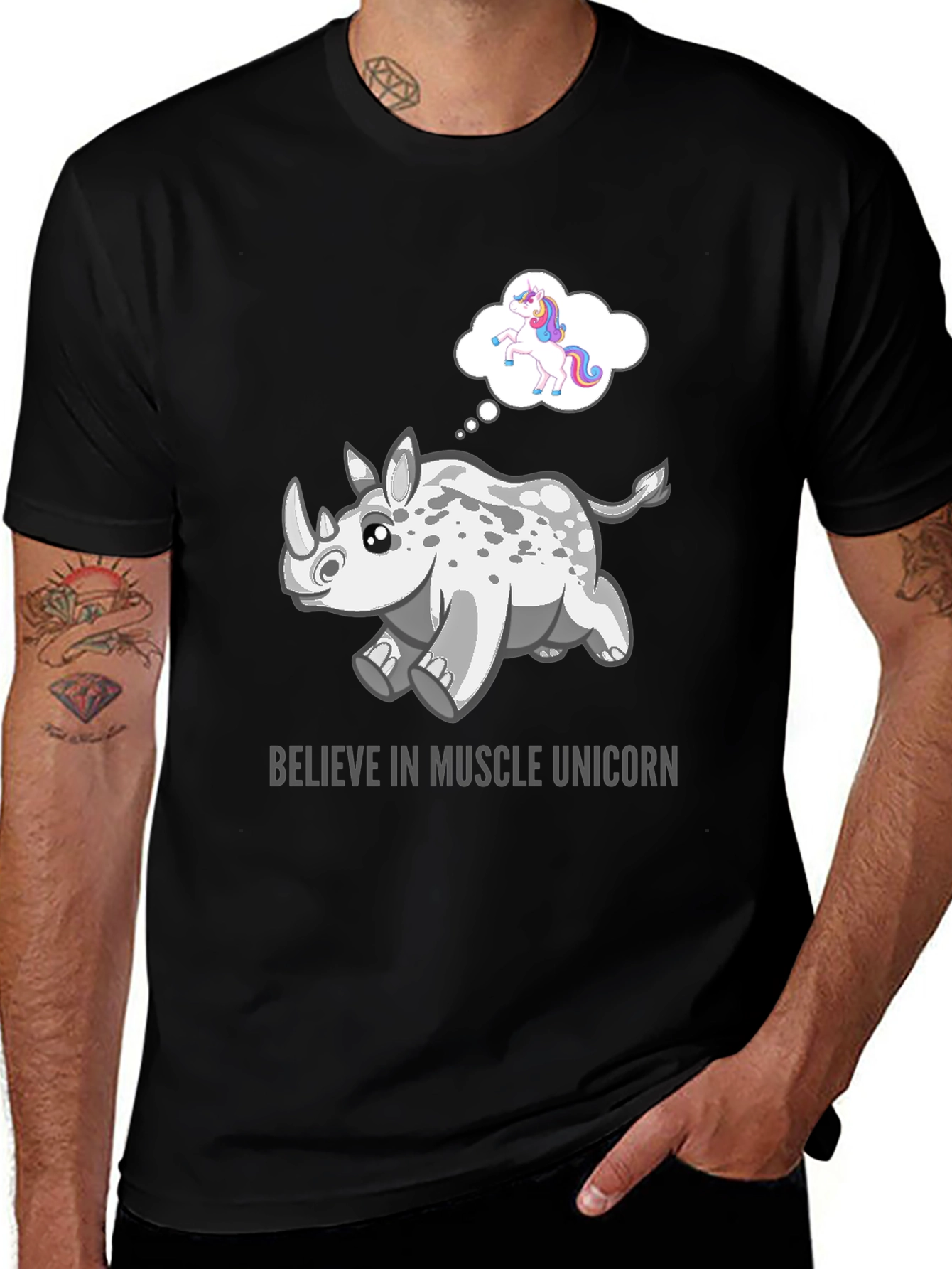 Muscle Unicorn T-Shirt - Rhino Believer