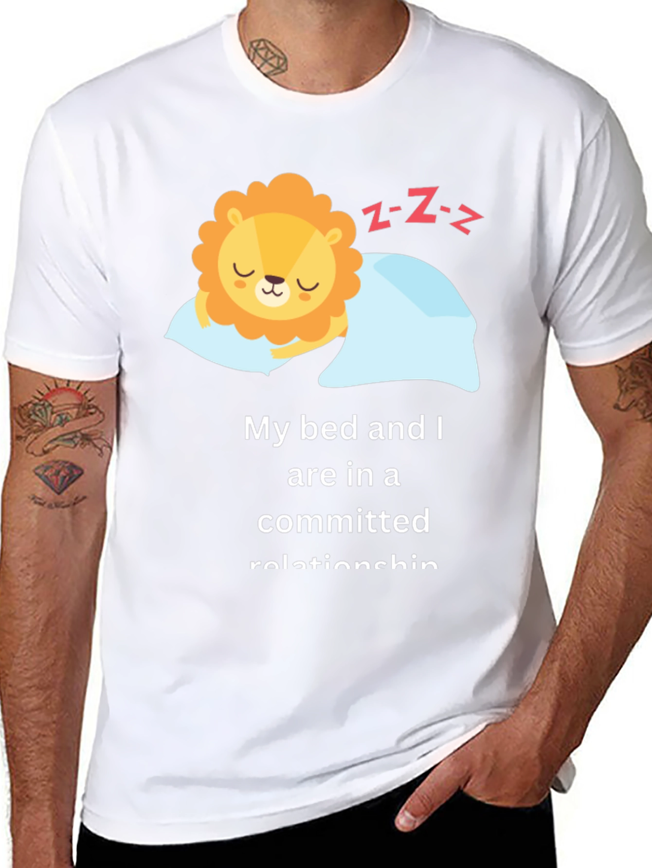 Funny Sleeping Lion T-Shirt