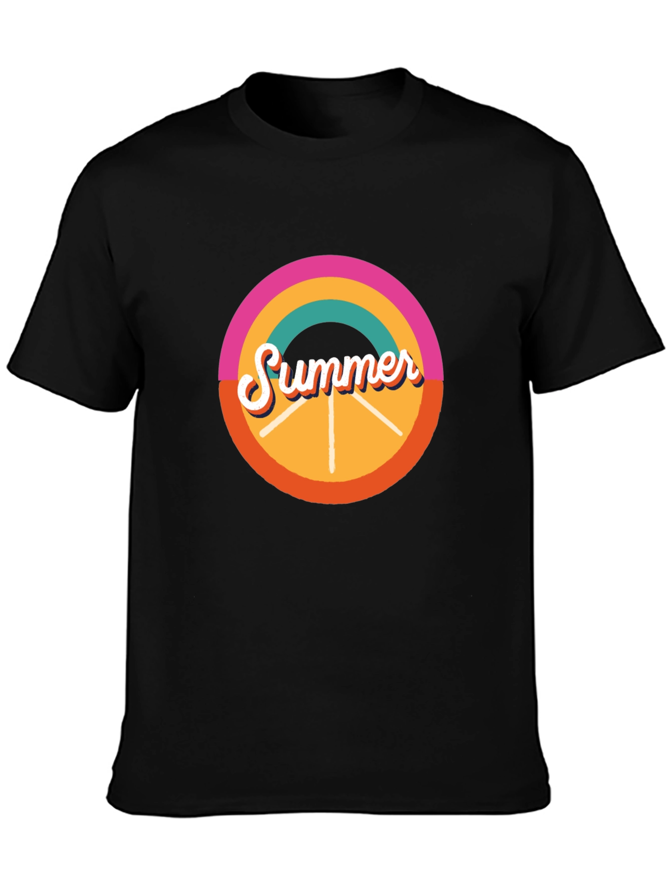 Retro Summer T-Shirt - Black Graphic Tee
