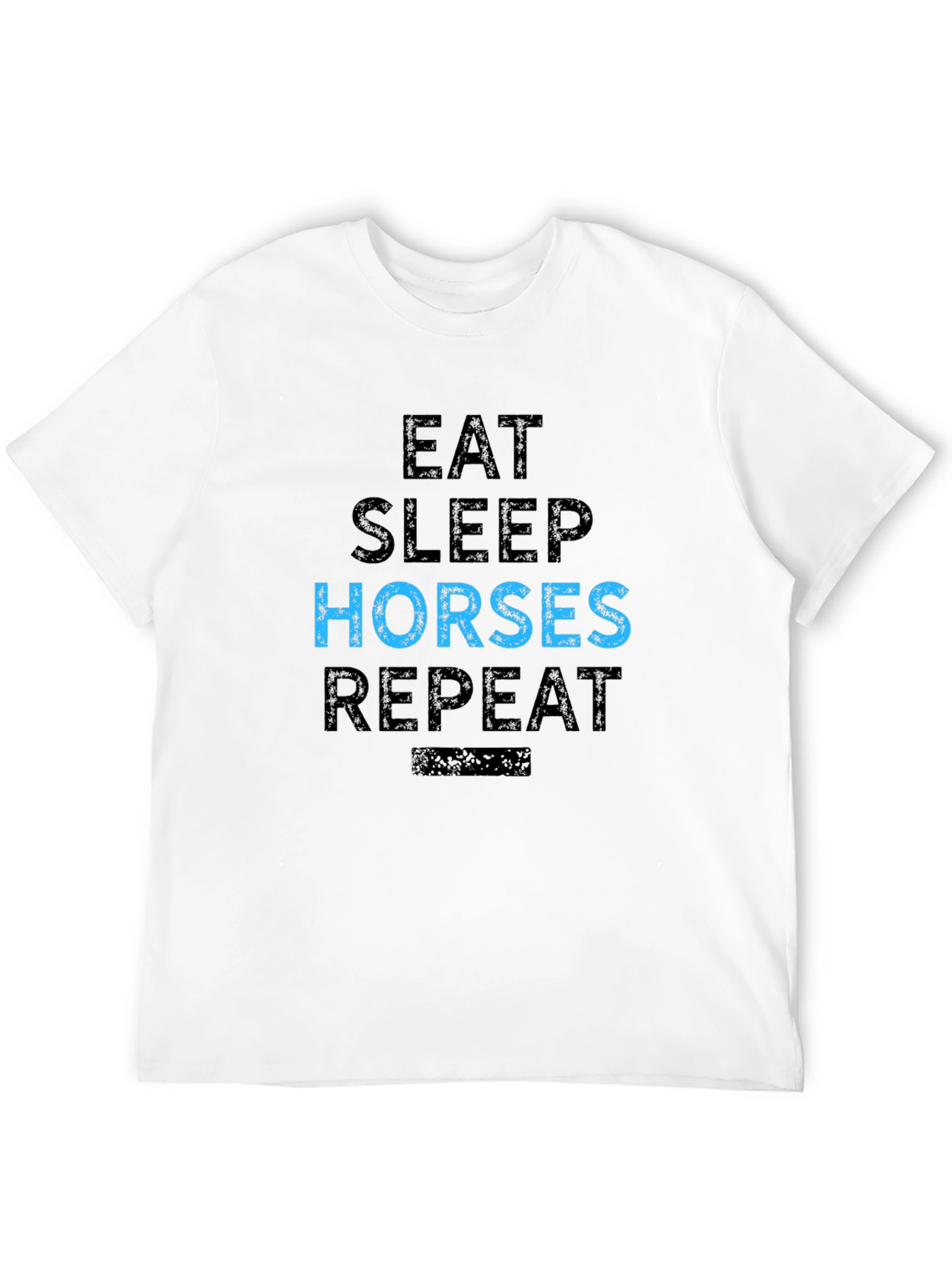Eat Sleep Horses Repeat Black T-Shirt