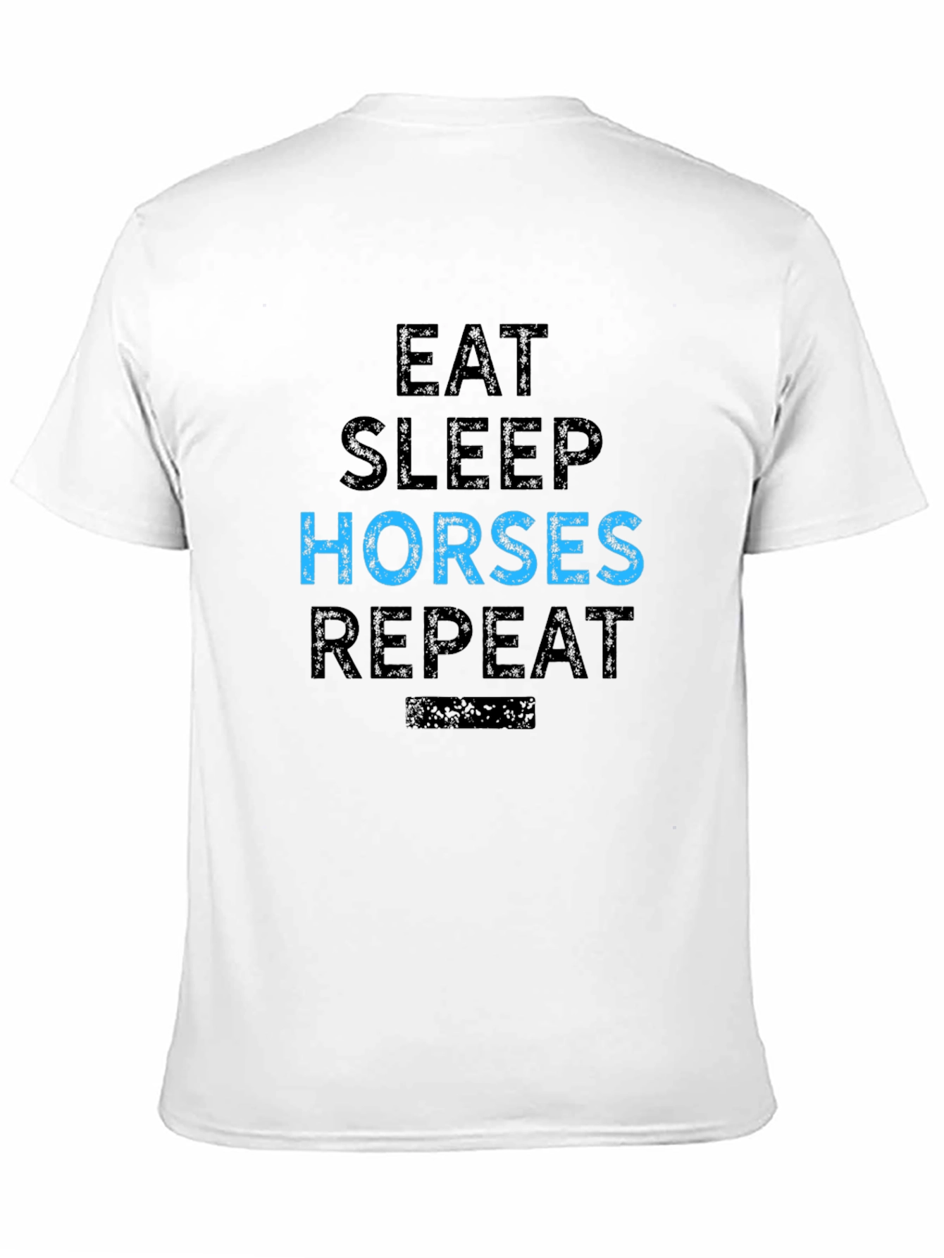 Eat Sleep Horses Repeat Black T-Shirt