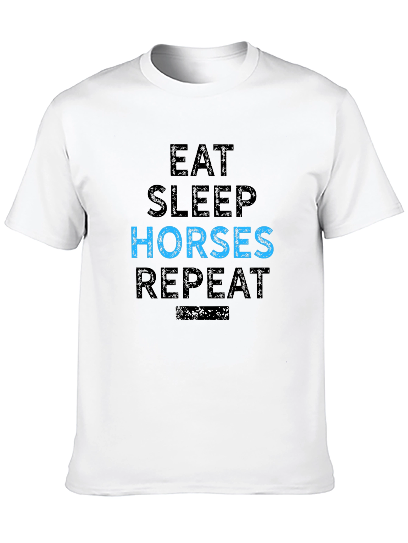 Eat Sleep Horses Repeat Black T-Shirt