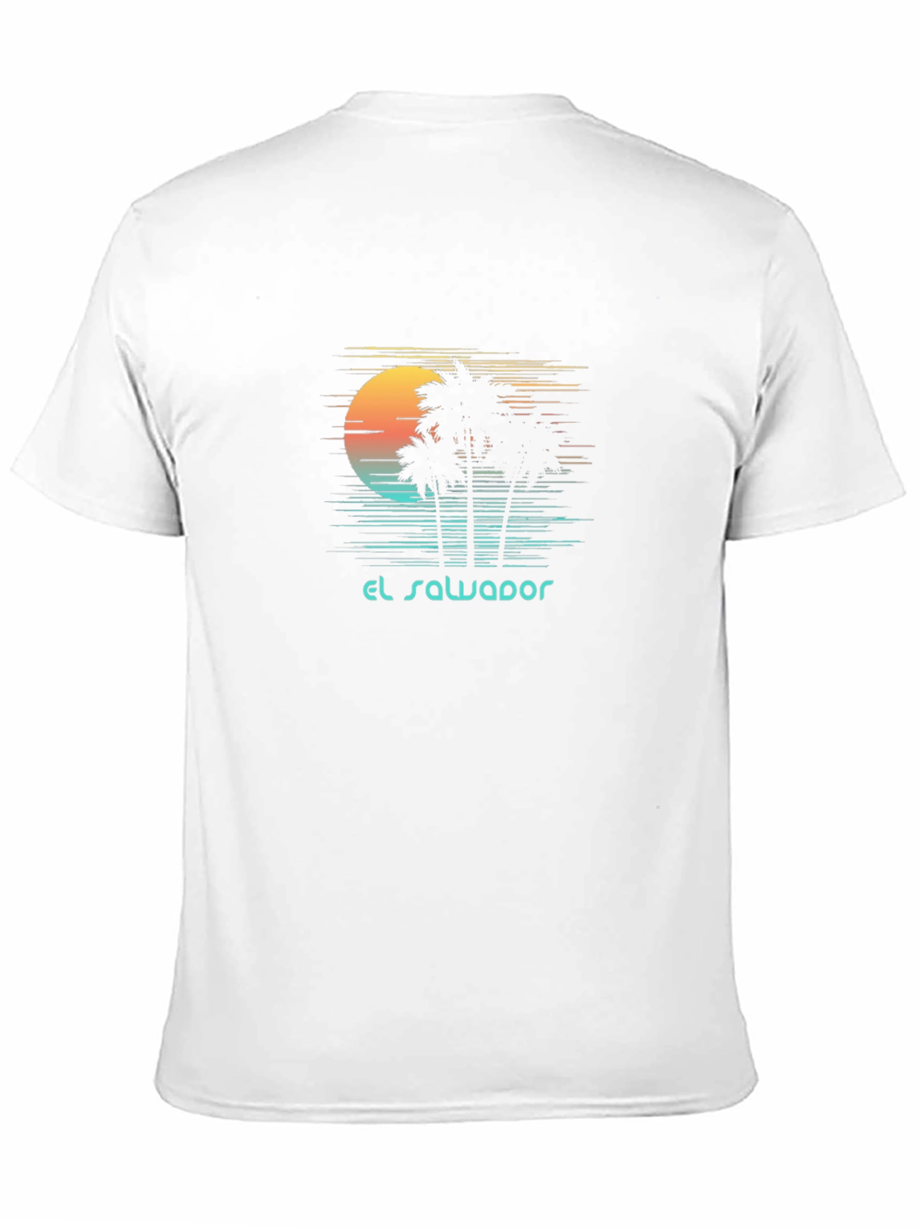 El Salvador Sunset Palm Tree Graphic Tee