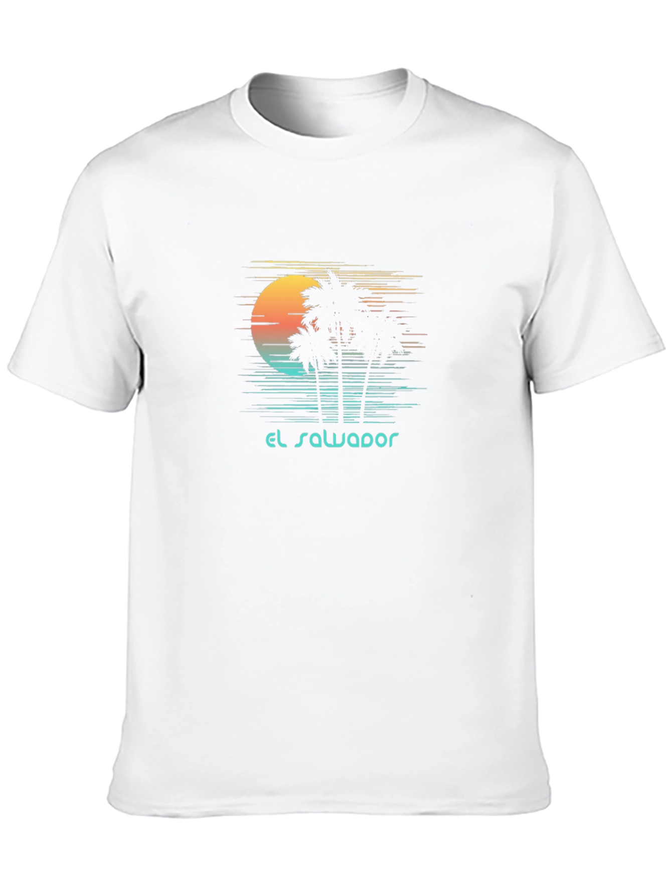 El Salvador Sunset Palm Tree Graphic Tee