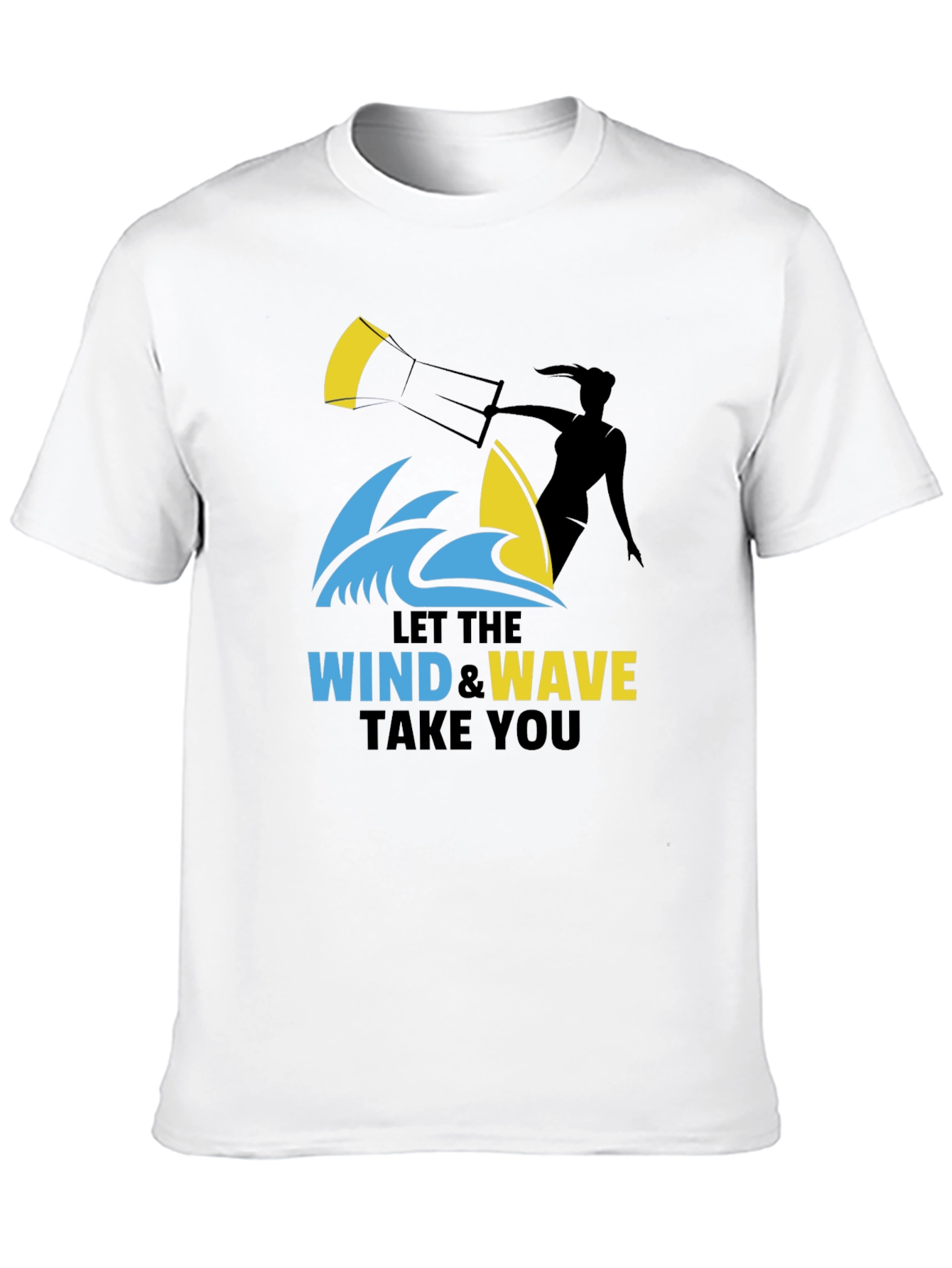 Wind & Wave Graphic T-Shirt: Kitesurfing Adventure Tee