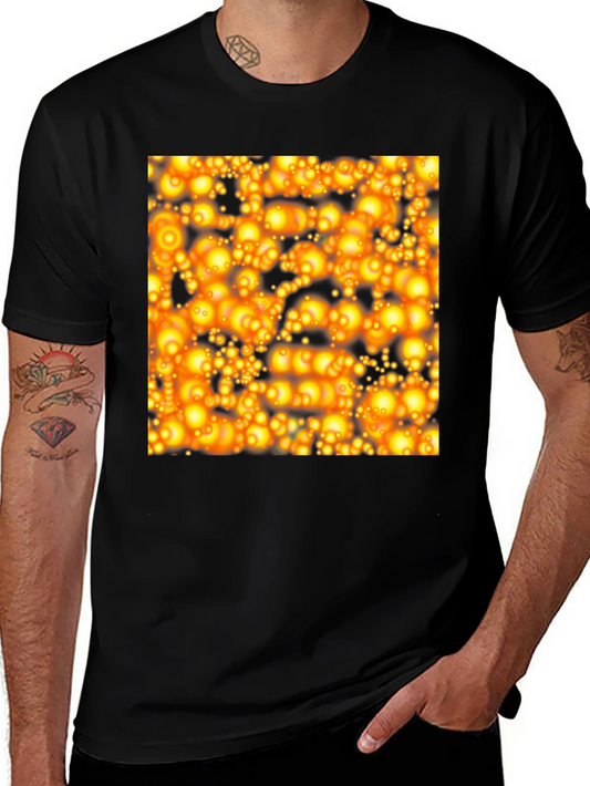 Fiery Orb Graphic Tee - Black Cotton Comfort