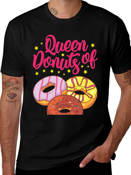 Queen of Donuts T-Shirt - Black Graphic Tee