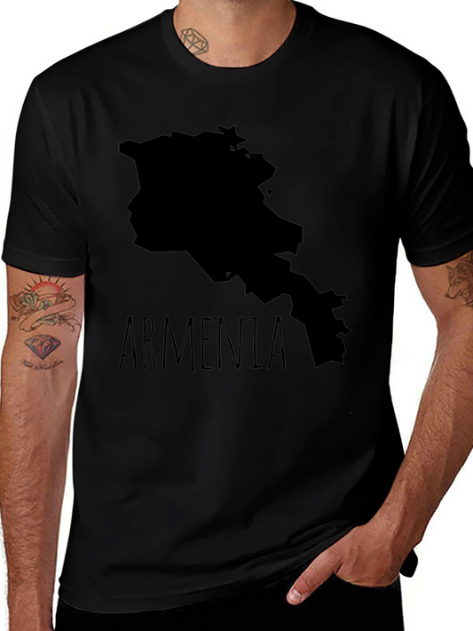 Armenia Map T-Shirt - Black Graphic Tee