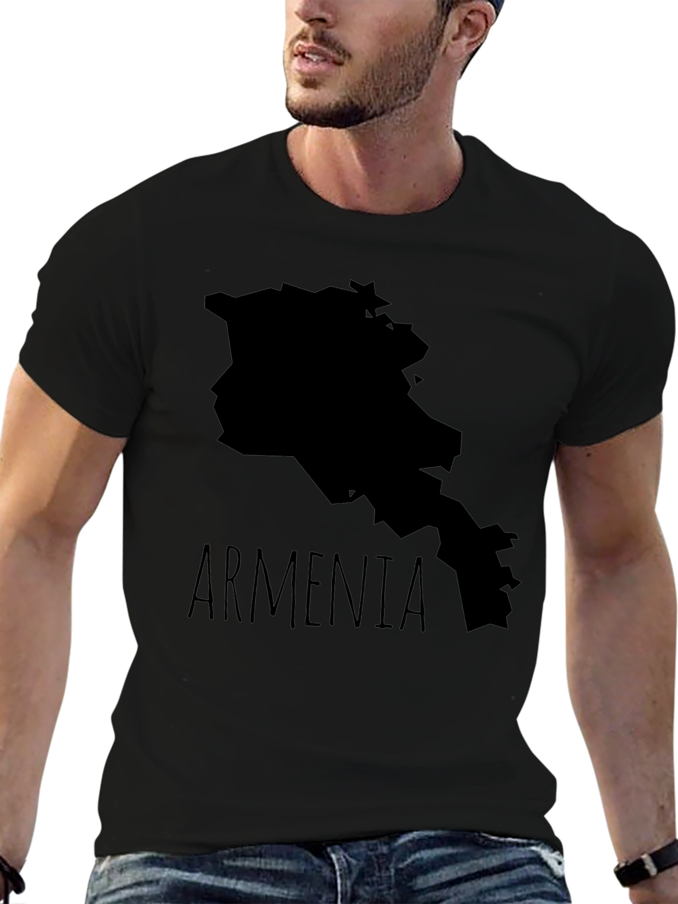 Armenia Map T-Shirt - Black Graphic Tee