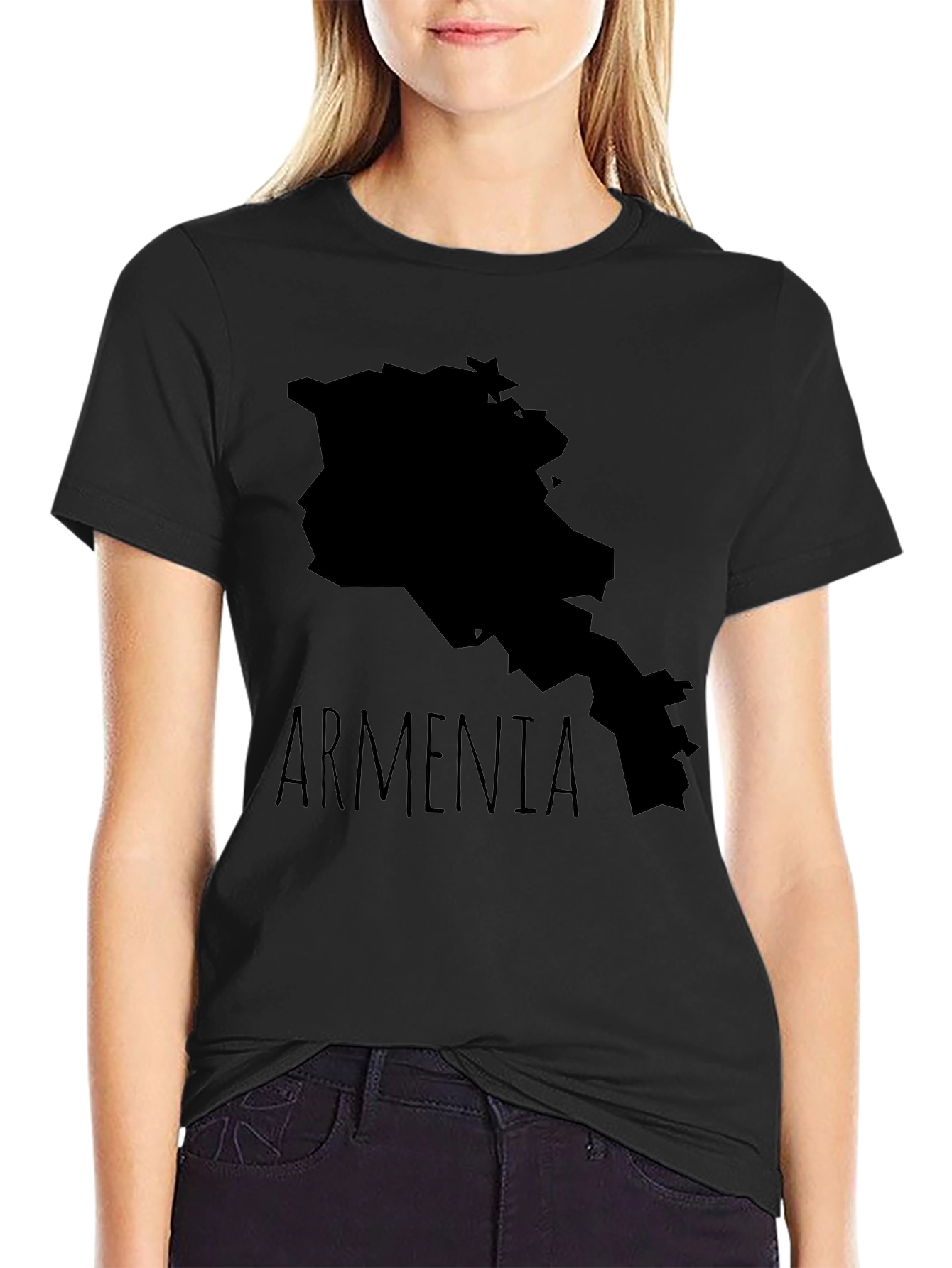Armenia Map T-Shirt - Black Graphic Tee