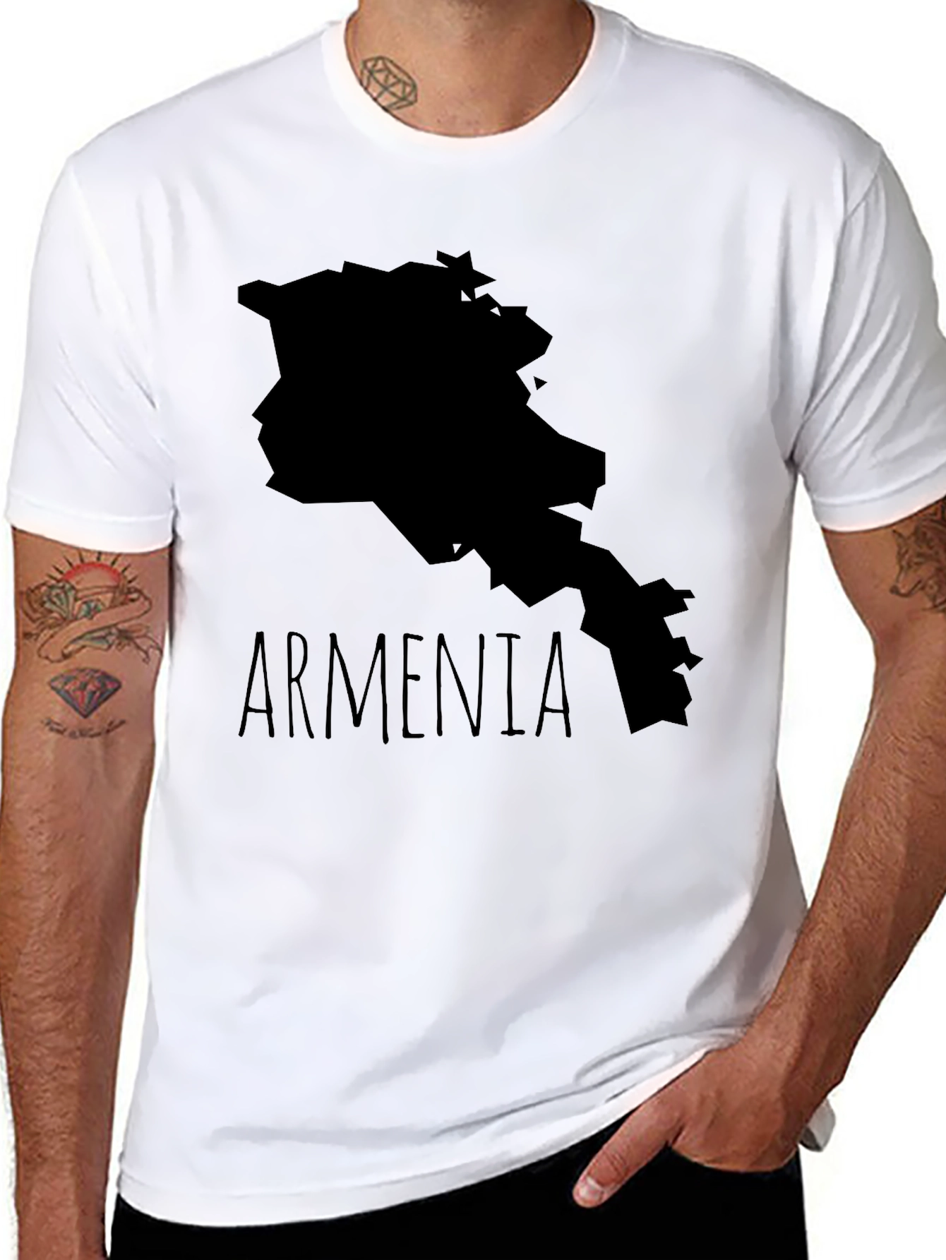 Armenia Map T-Shirt - Black Graphic Tee